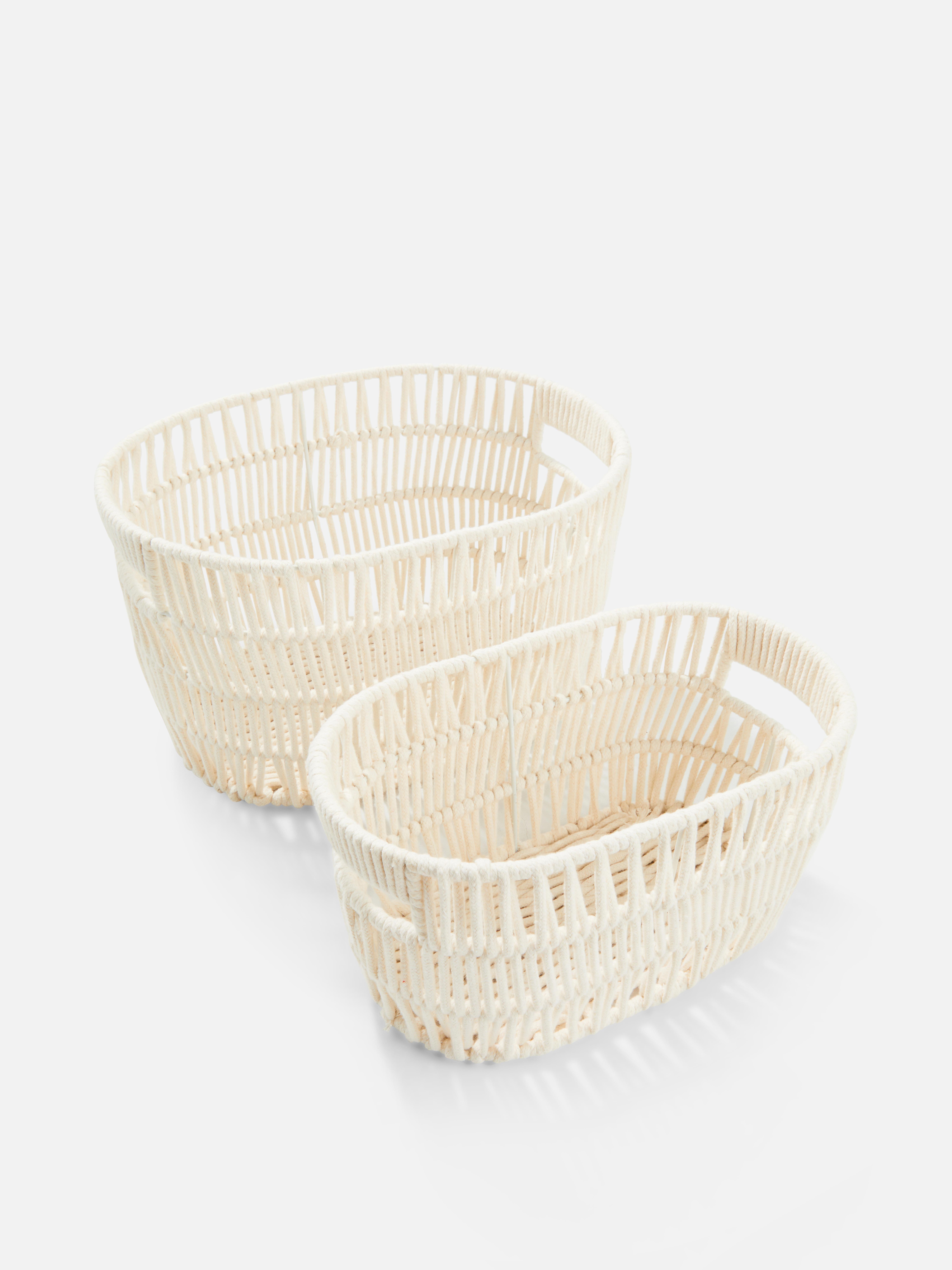 2pk Oval Storage Baskets