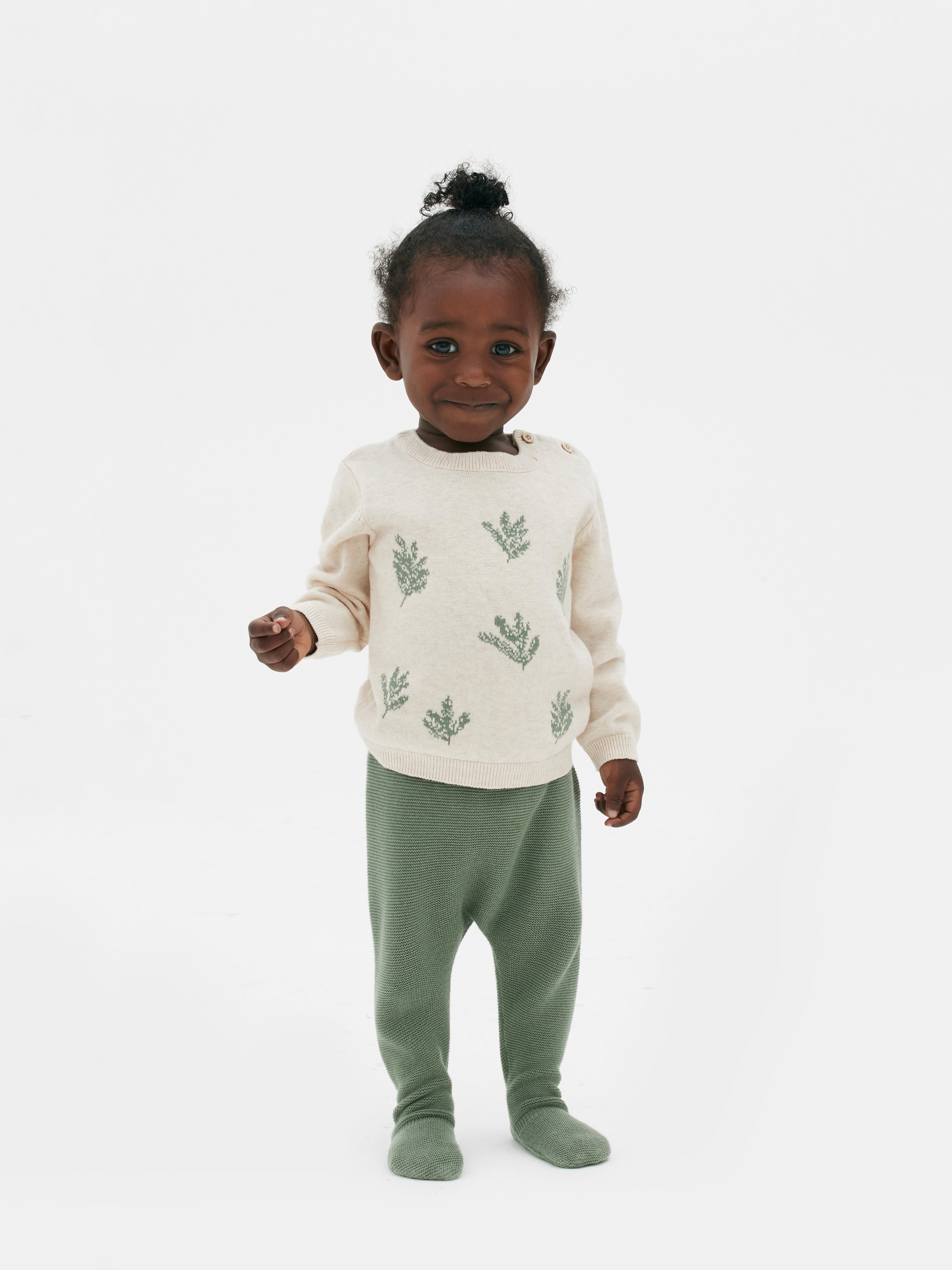 Leaf Knitted 2 Piece Set Green
