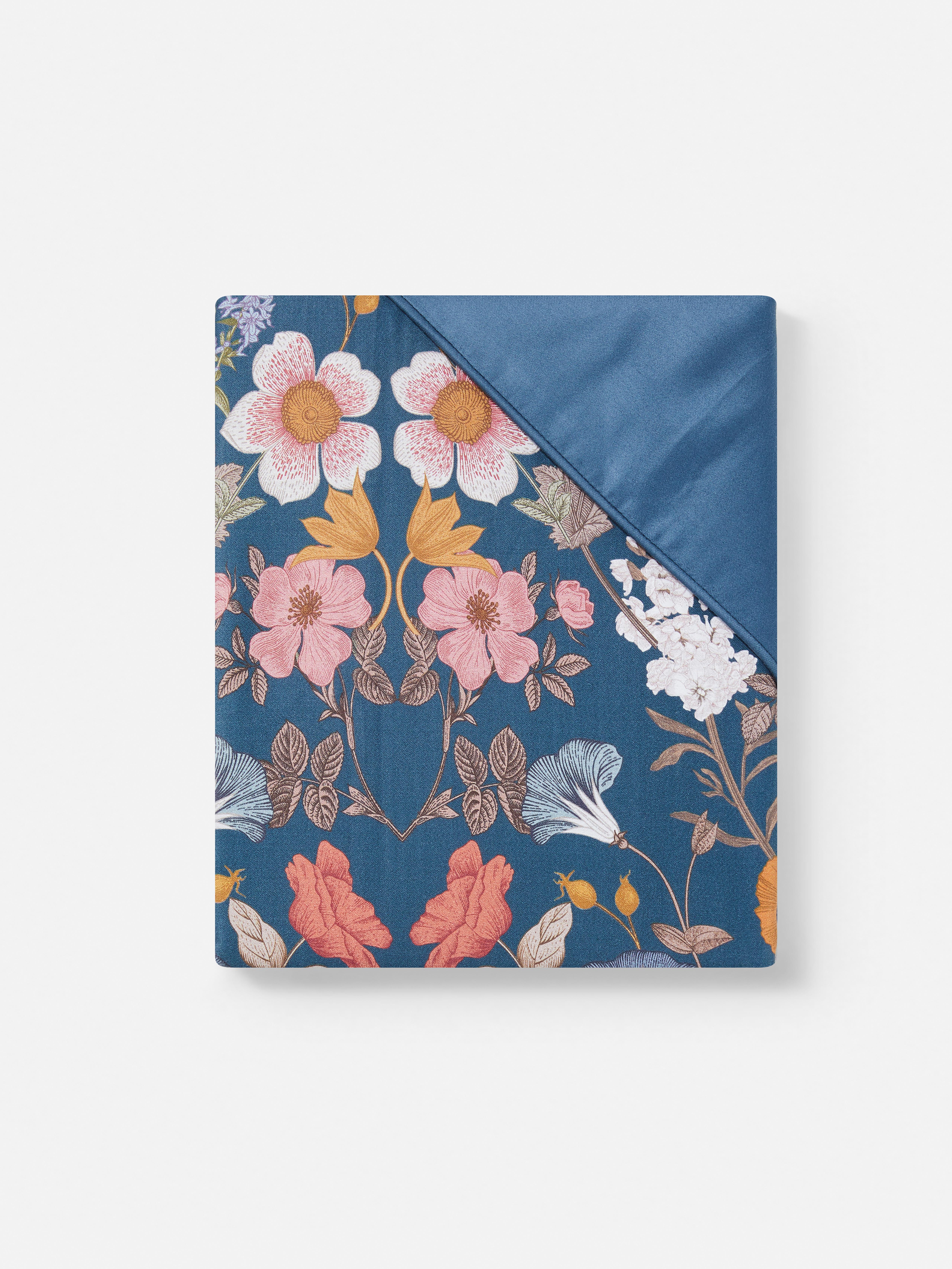 Blue Floral Double Duvet Cover Set