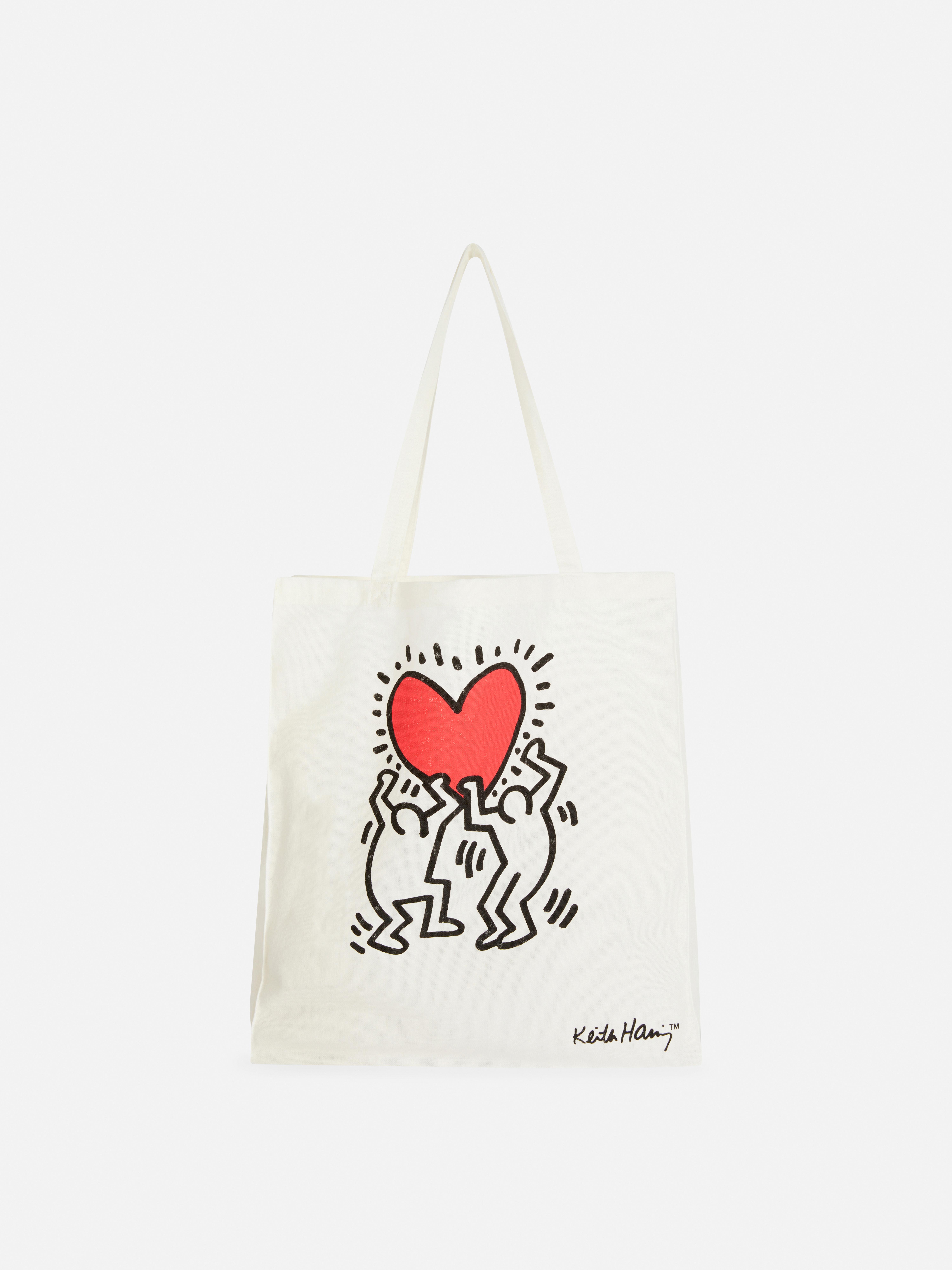 Keith Haring Canvas Shopper Bag Natural