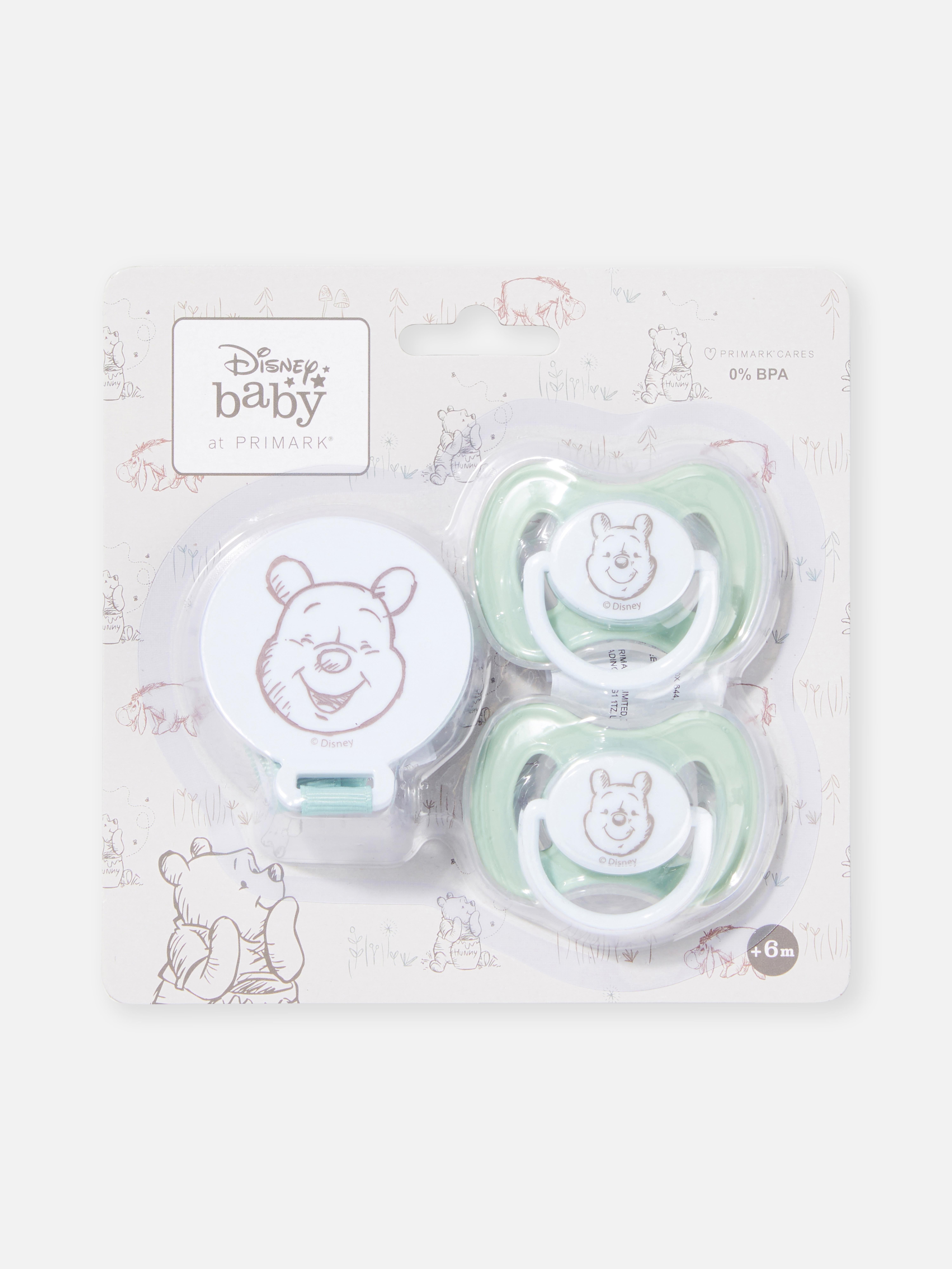 Ensemble tétines et lanière Disney Winnie l'ourson