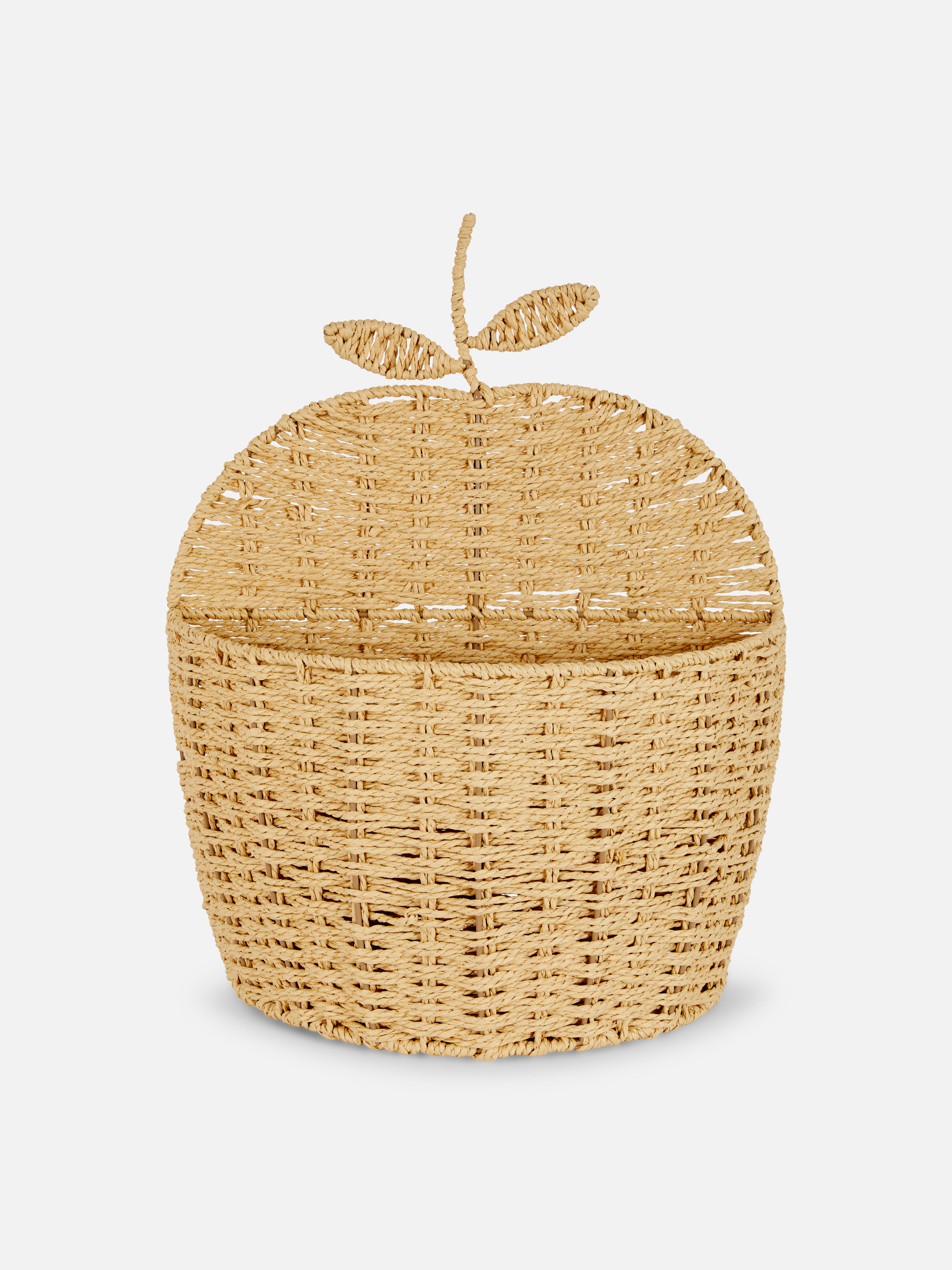 Apple Wall Basket Brown