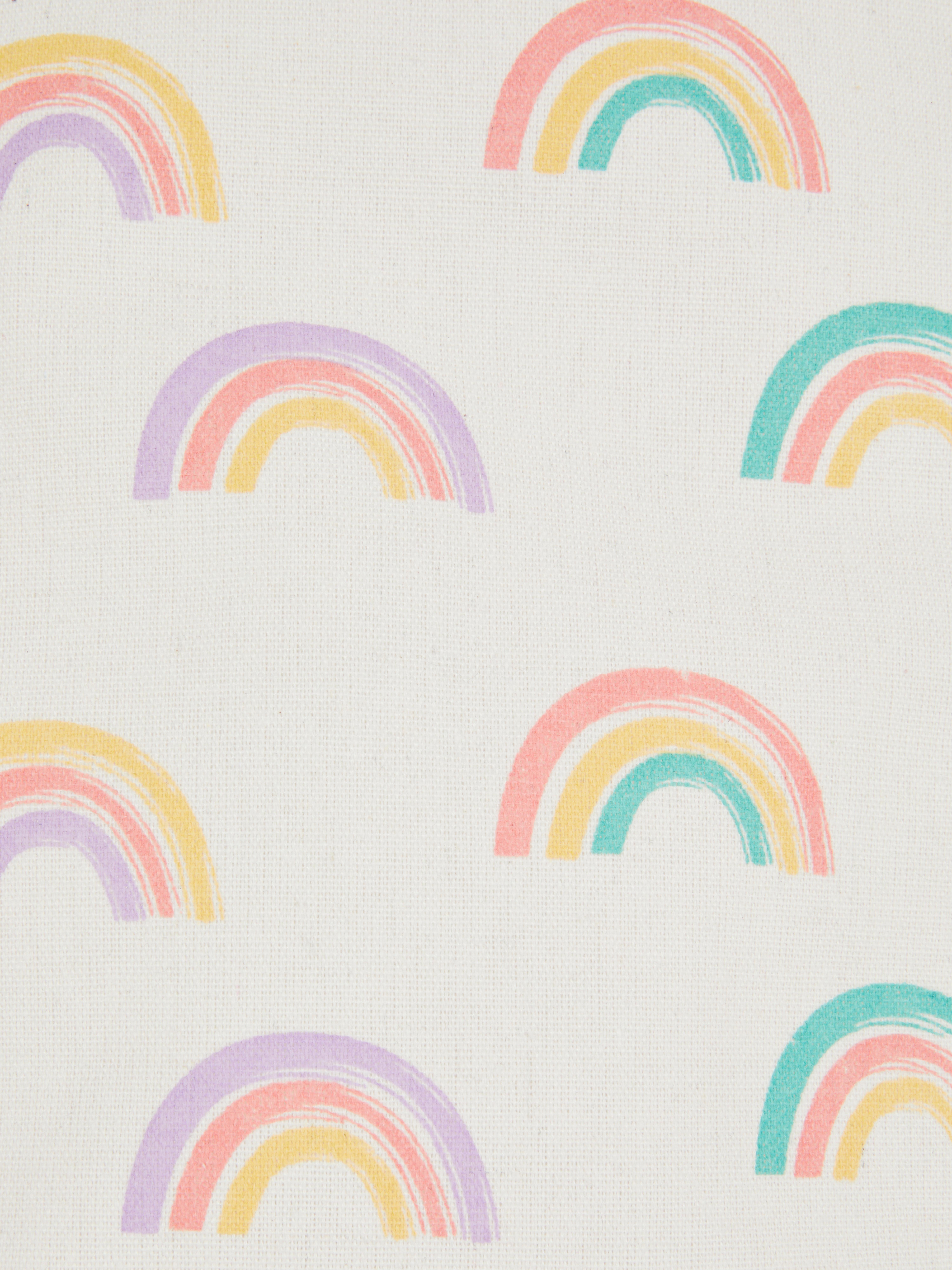 Rainbow Print Canvas Laundry Basket