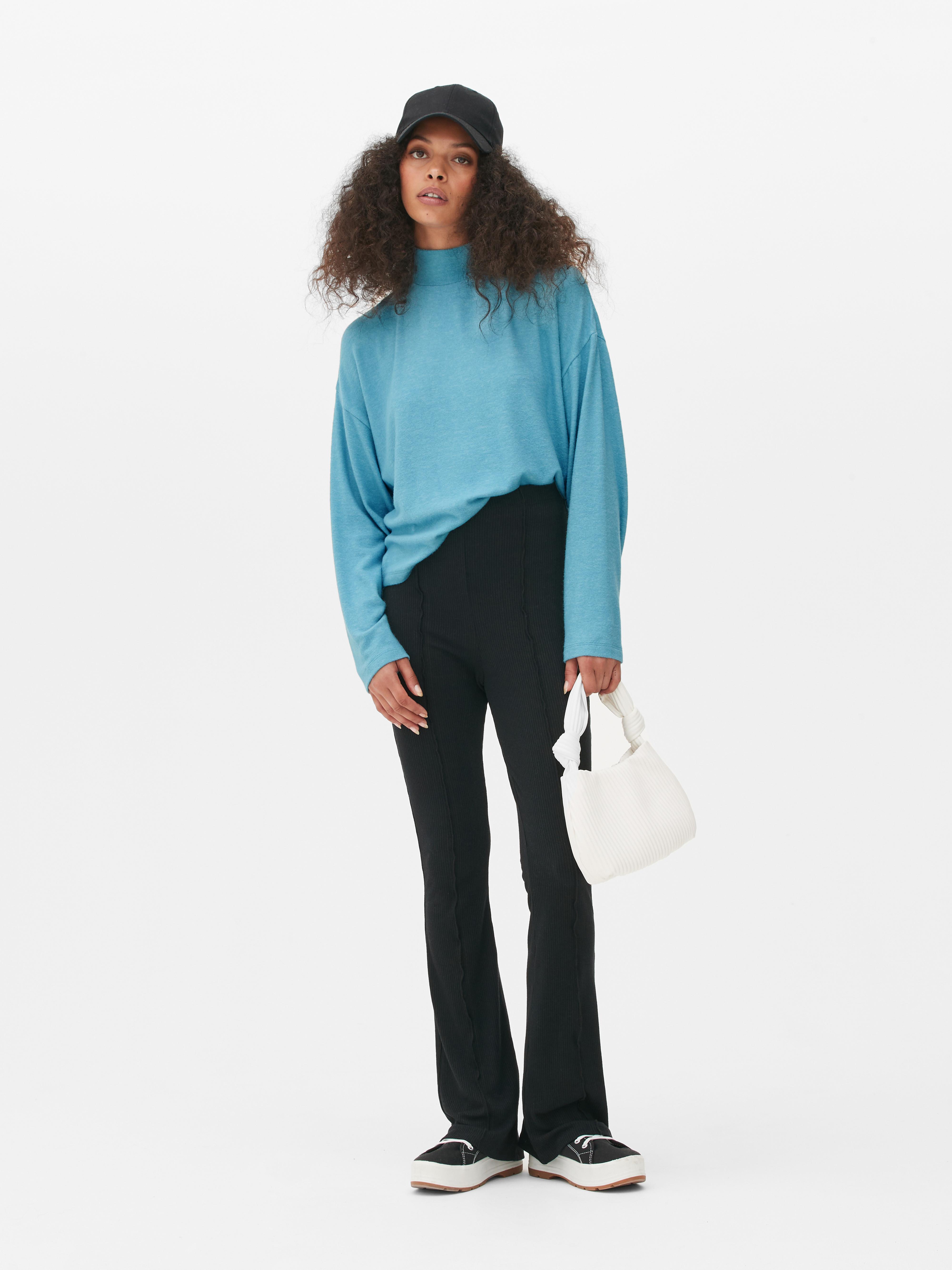 Relaxed High Neck Top