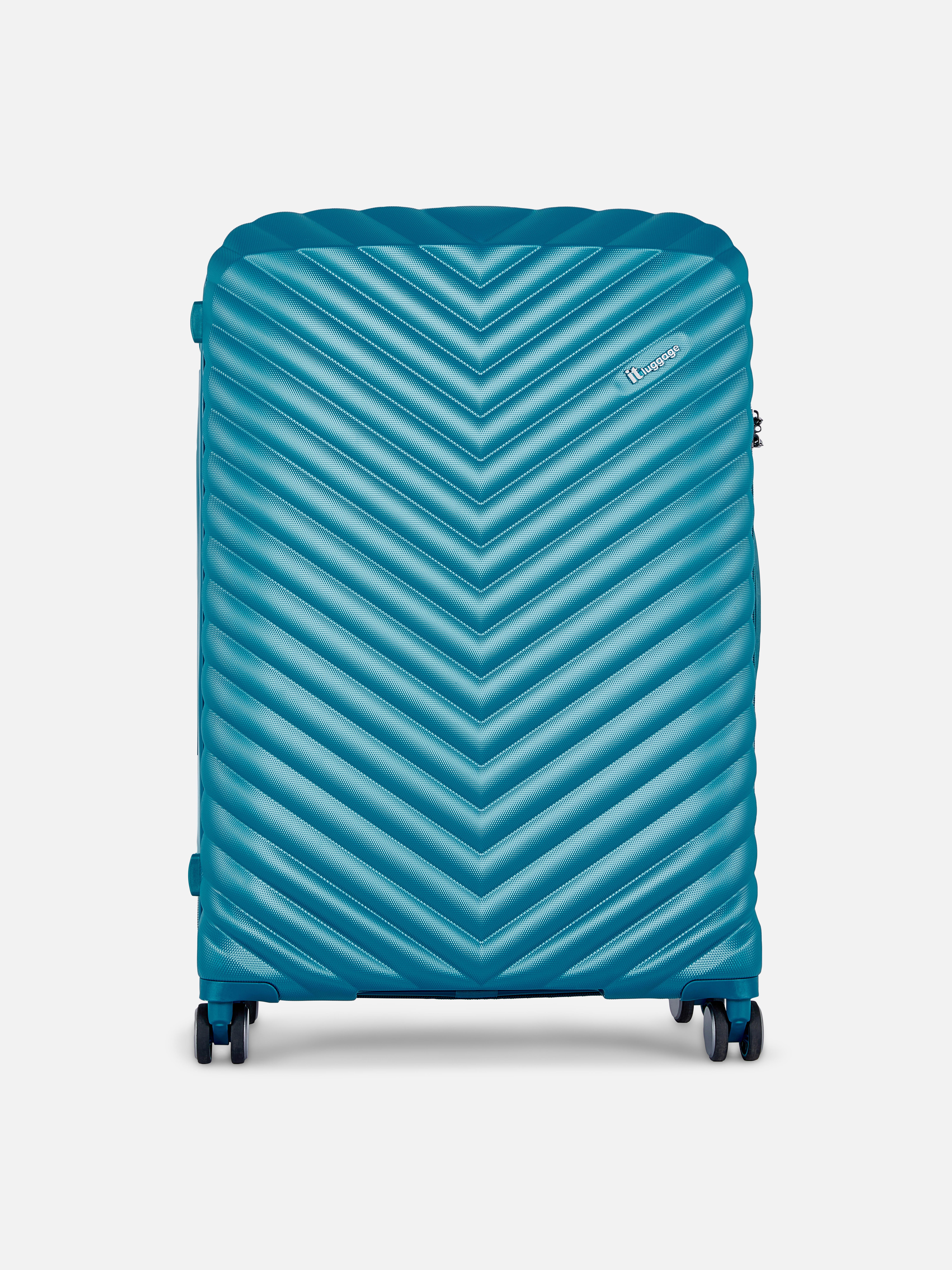 Hard Shell Chevron Ridged Suitcase