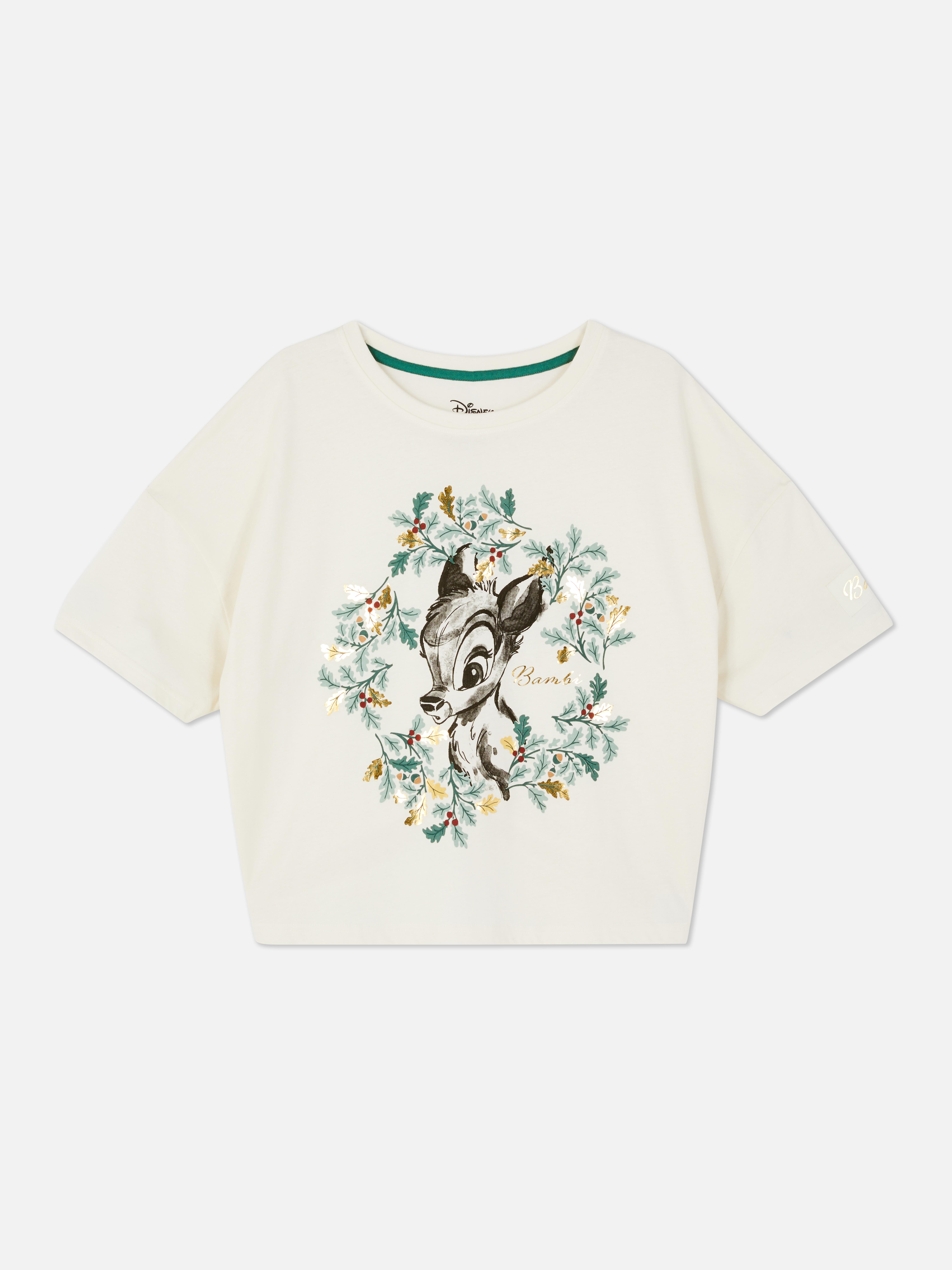 Disney's Bambi Cropped Pyjama T-shirt Ivory
