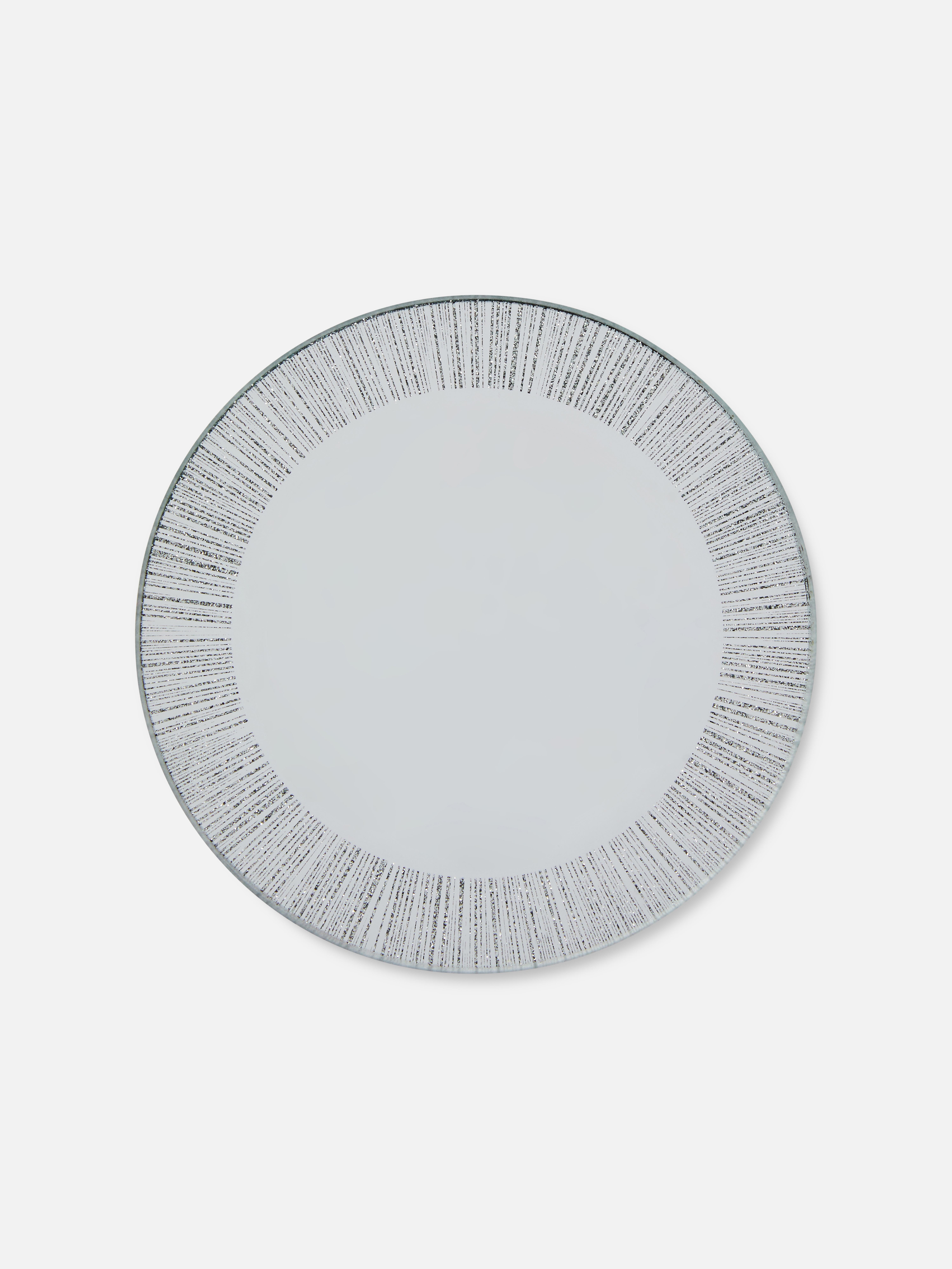 Small Glitter Edge Decorative Plate