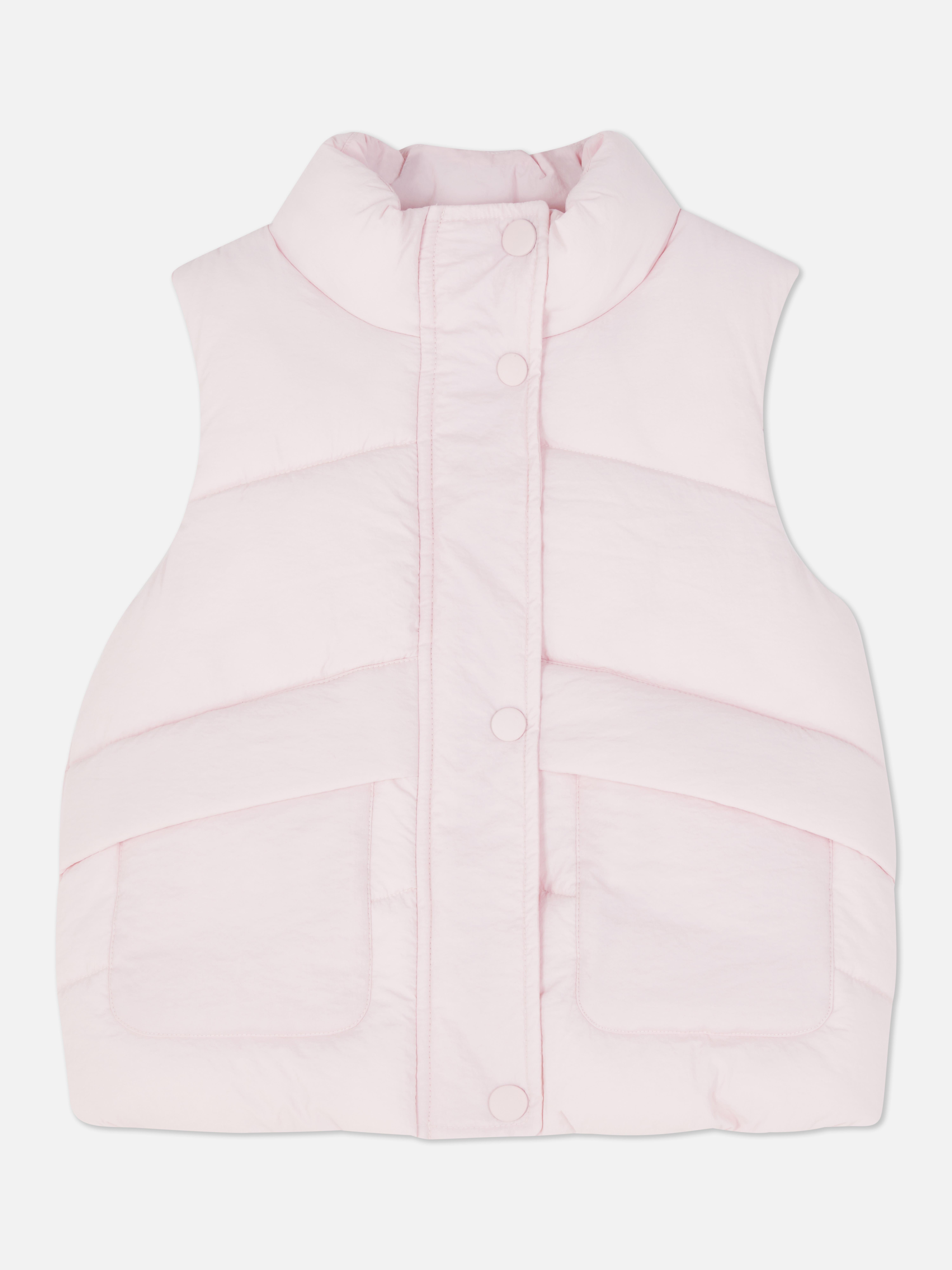 Padded Quilted Gilet Pink