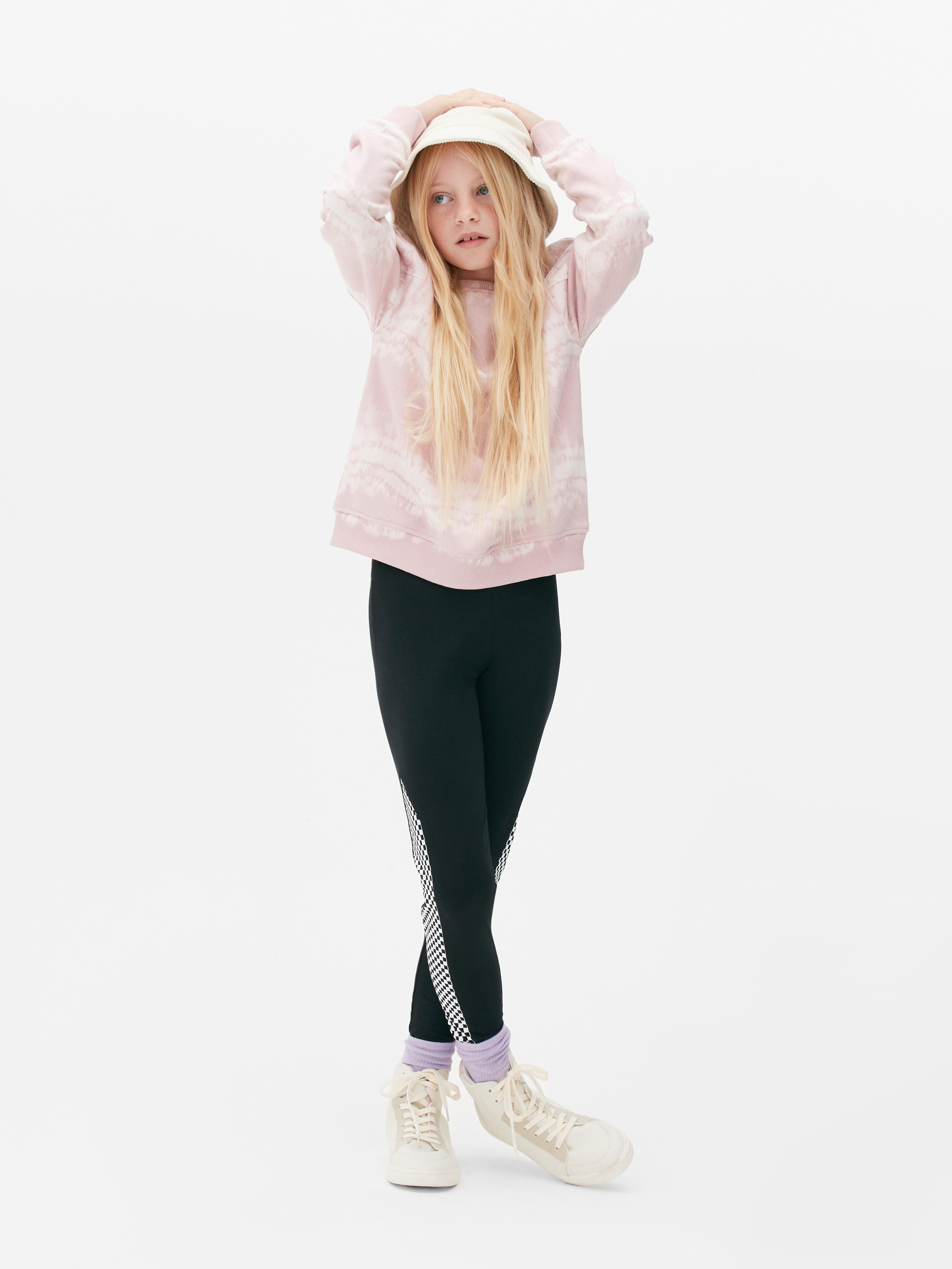 Checked Panel Leggings