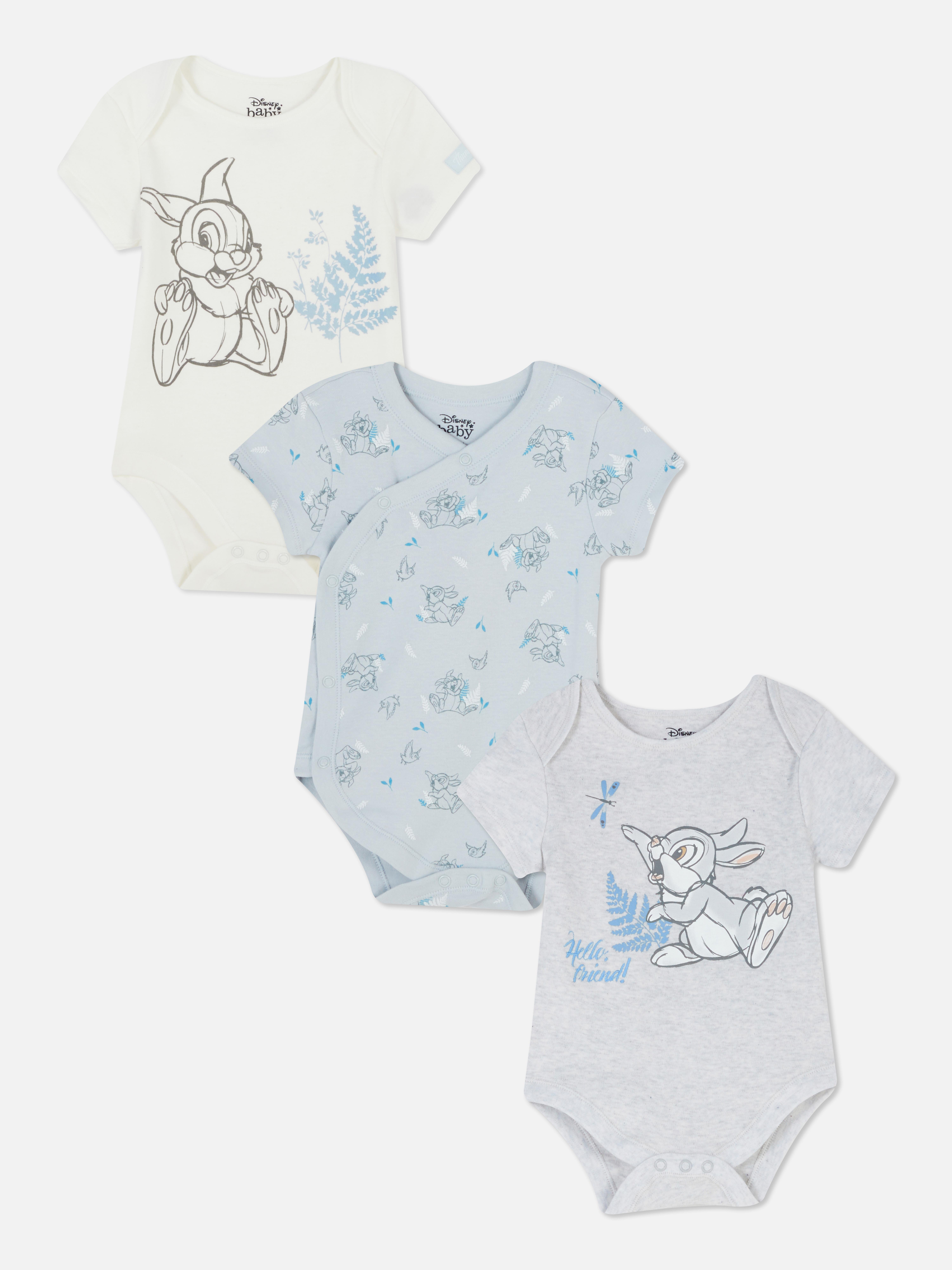 3pk Disney's Bambi and Thumper Print Bodysuits