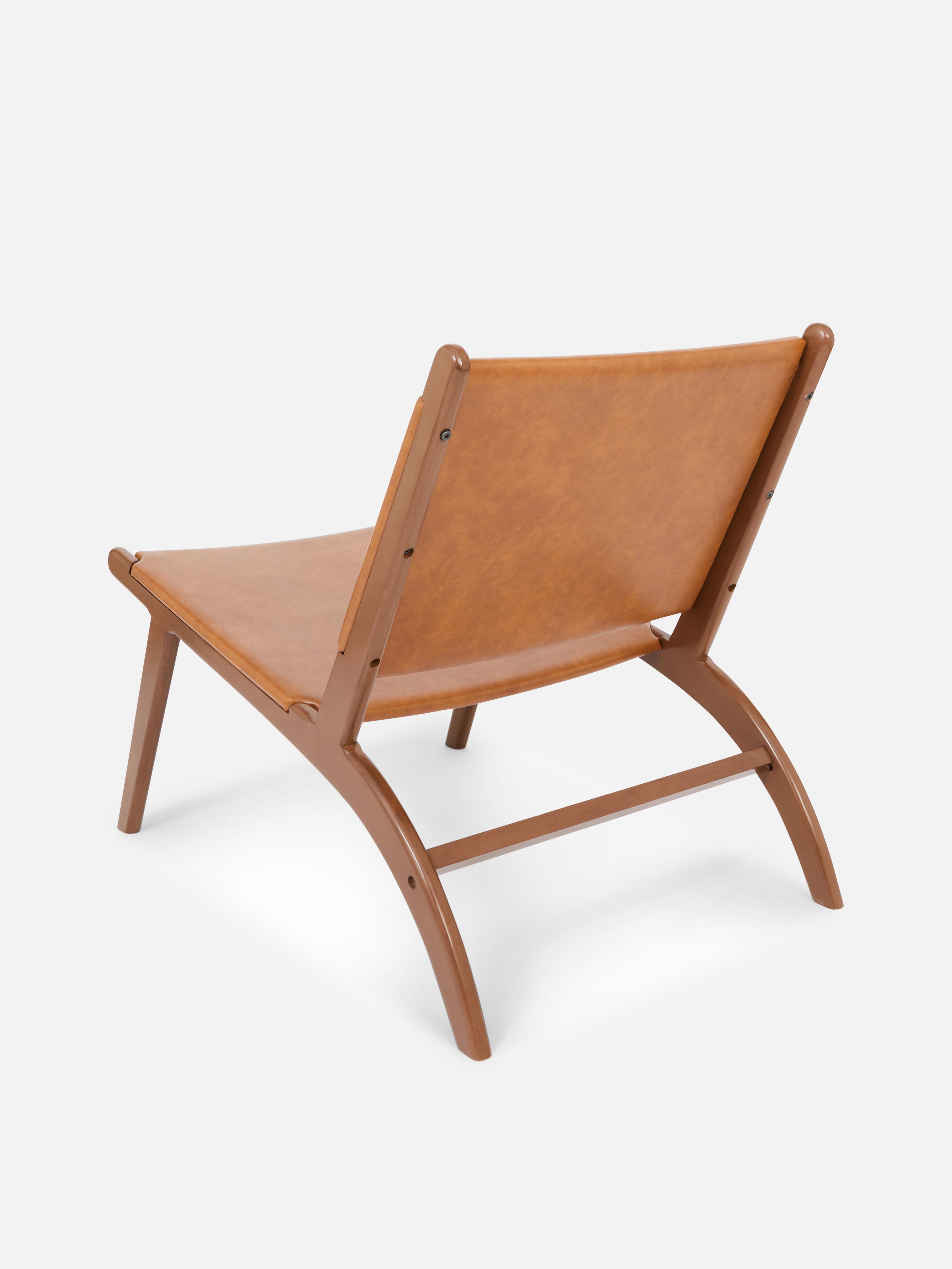 Faux Leather Lounge Chair