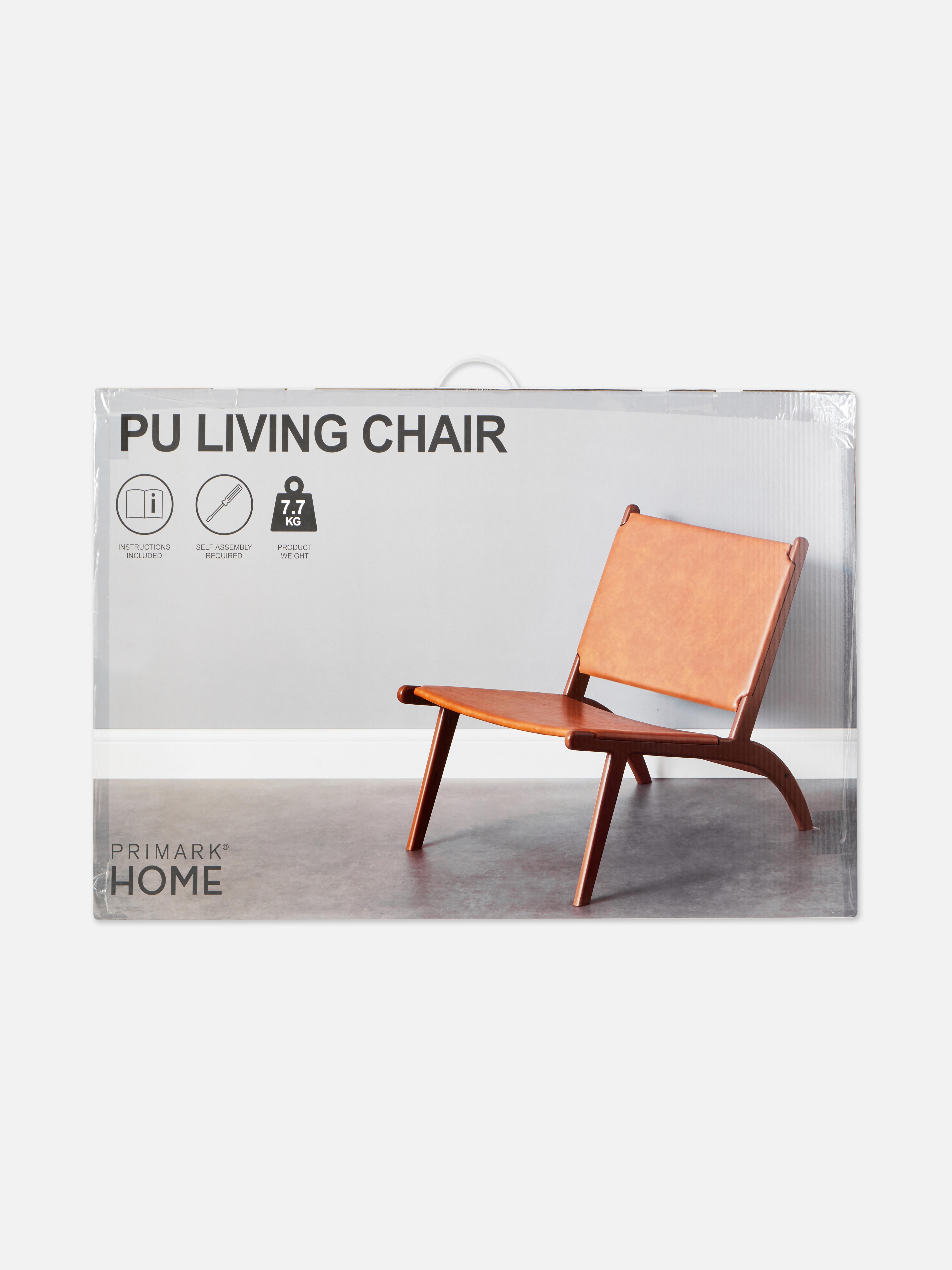 Faux Leather Lounge Chair