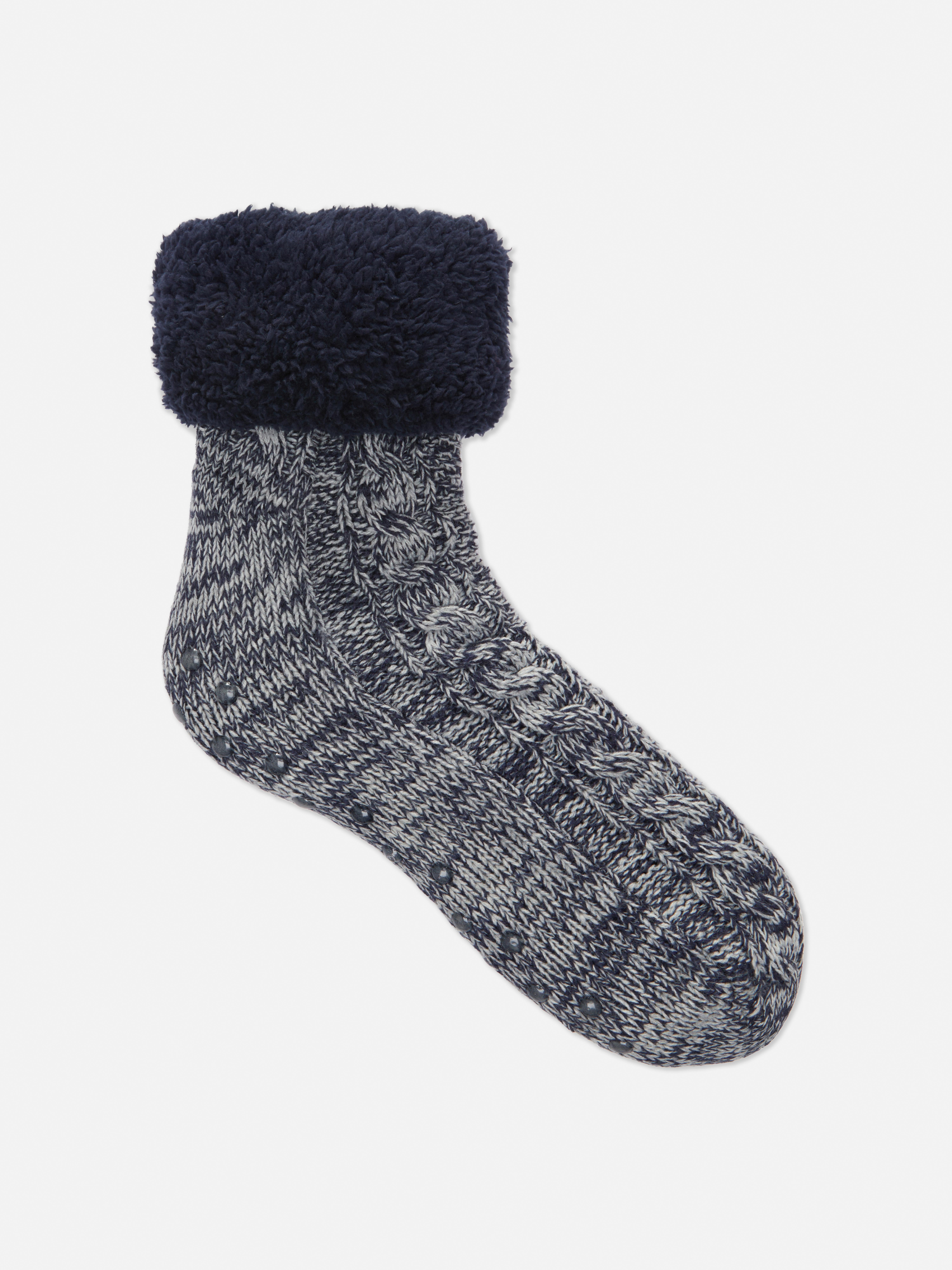 Cable Knit Lounge Socks