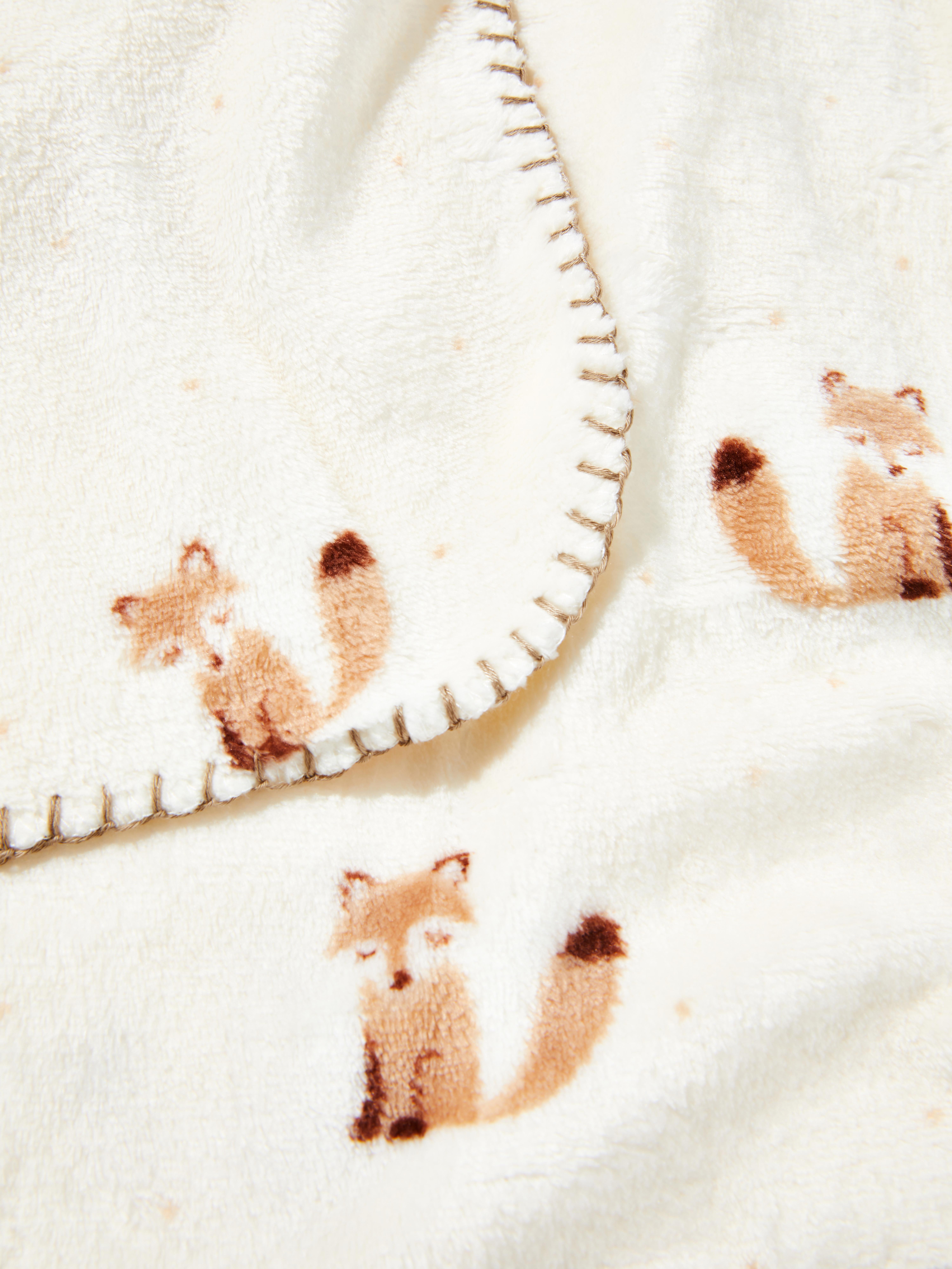 Fox Pattern Soft Blanket