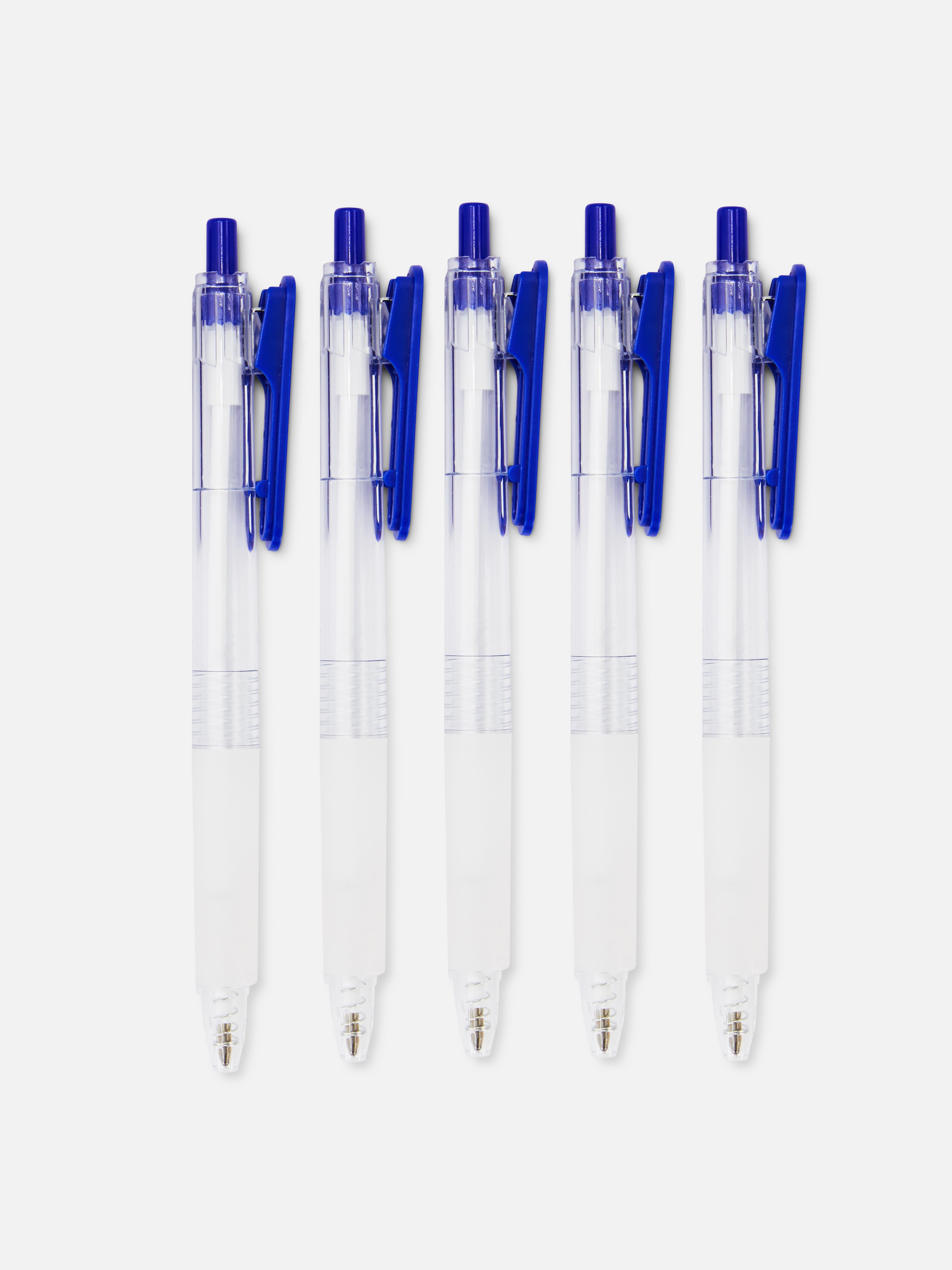 5pk Biro Pen Set Blue