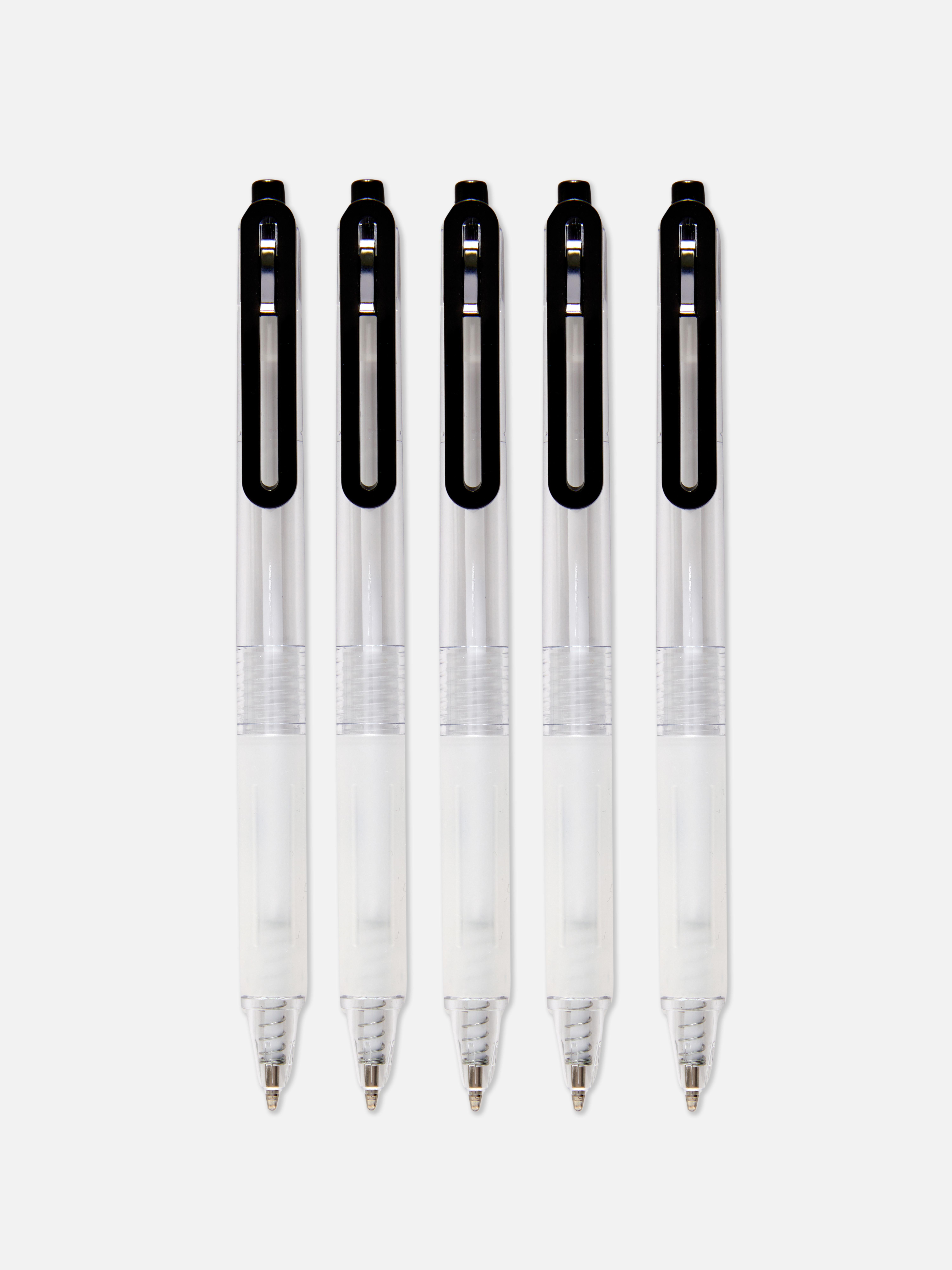 5pk Biro Pen Set Black