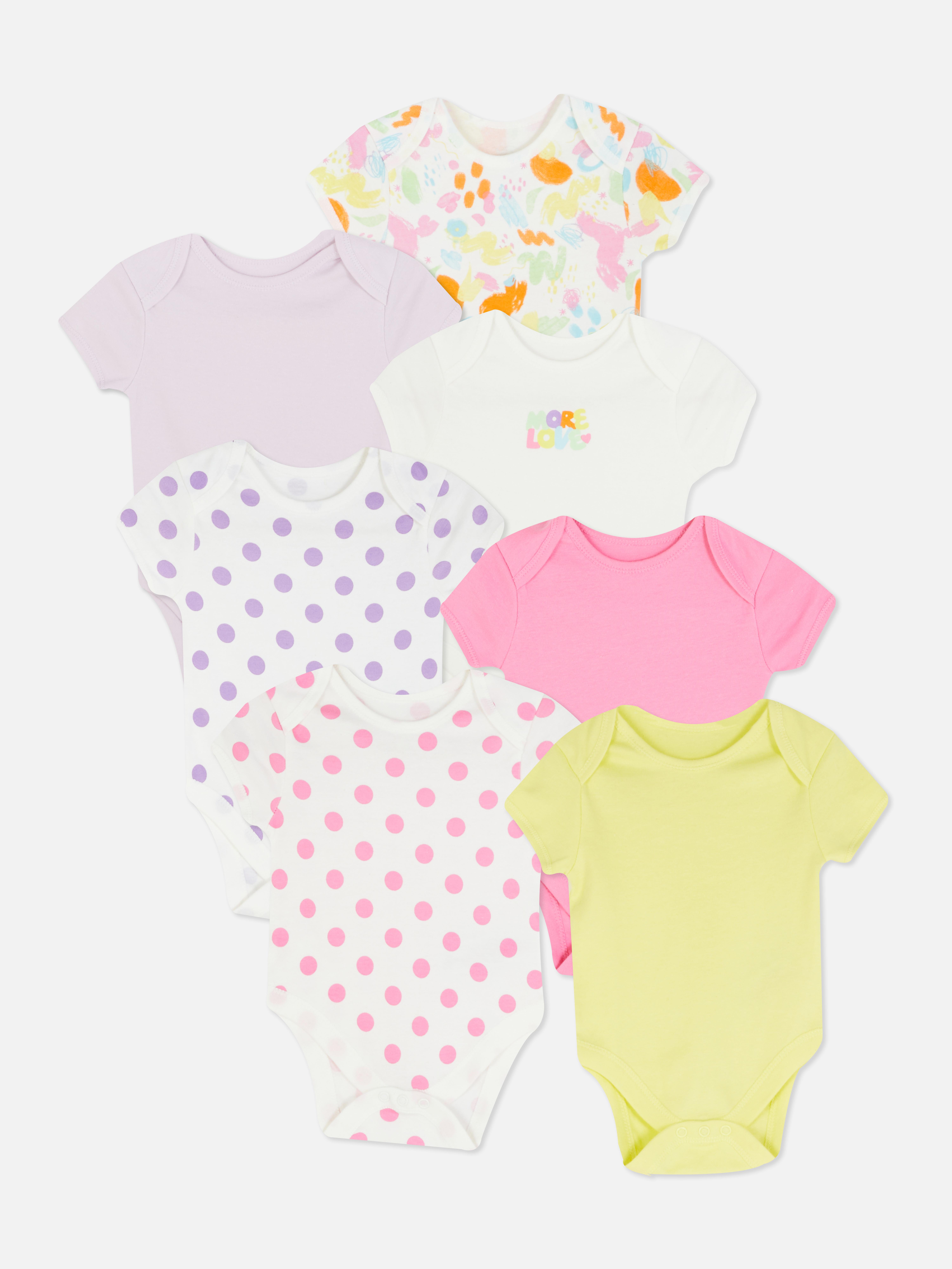 7pk Multi Print Bodysuits