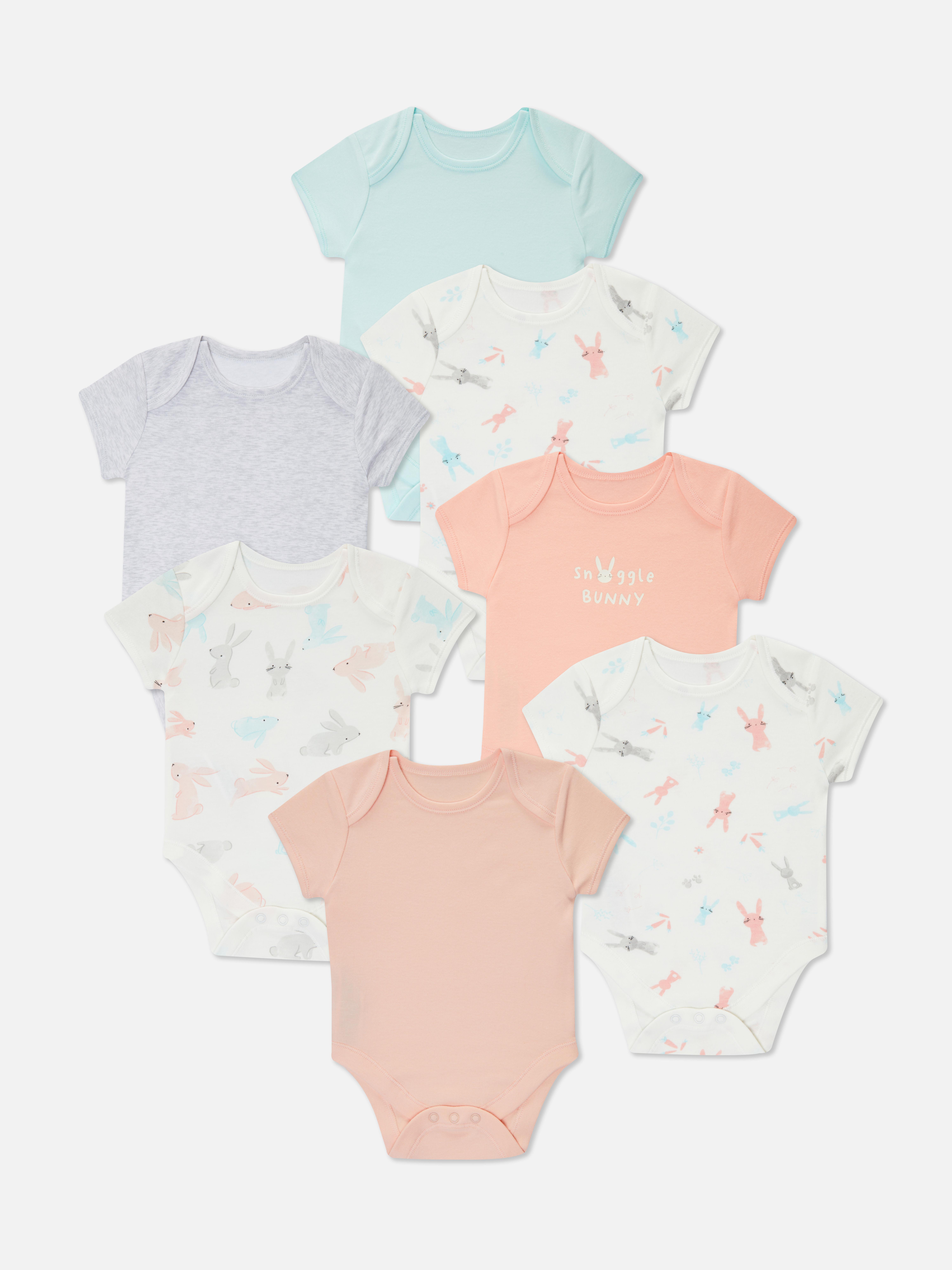 7pk Bunny Bodysuits