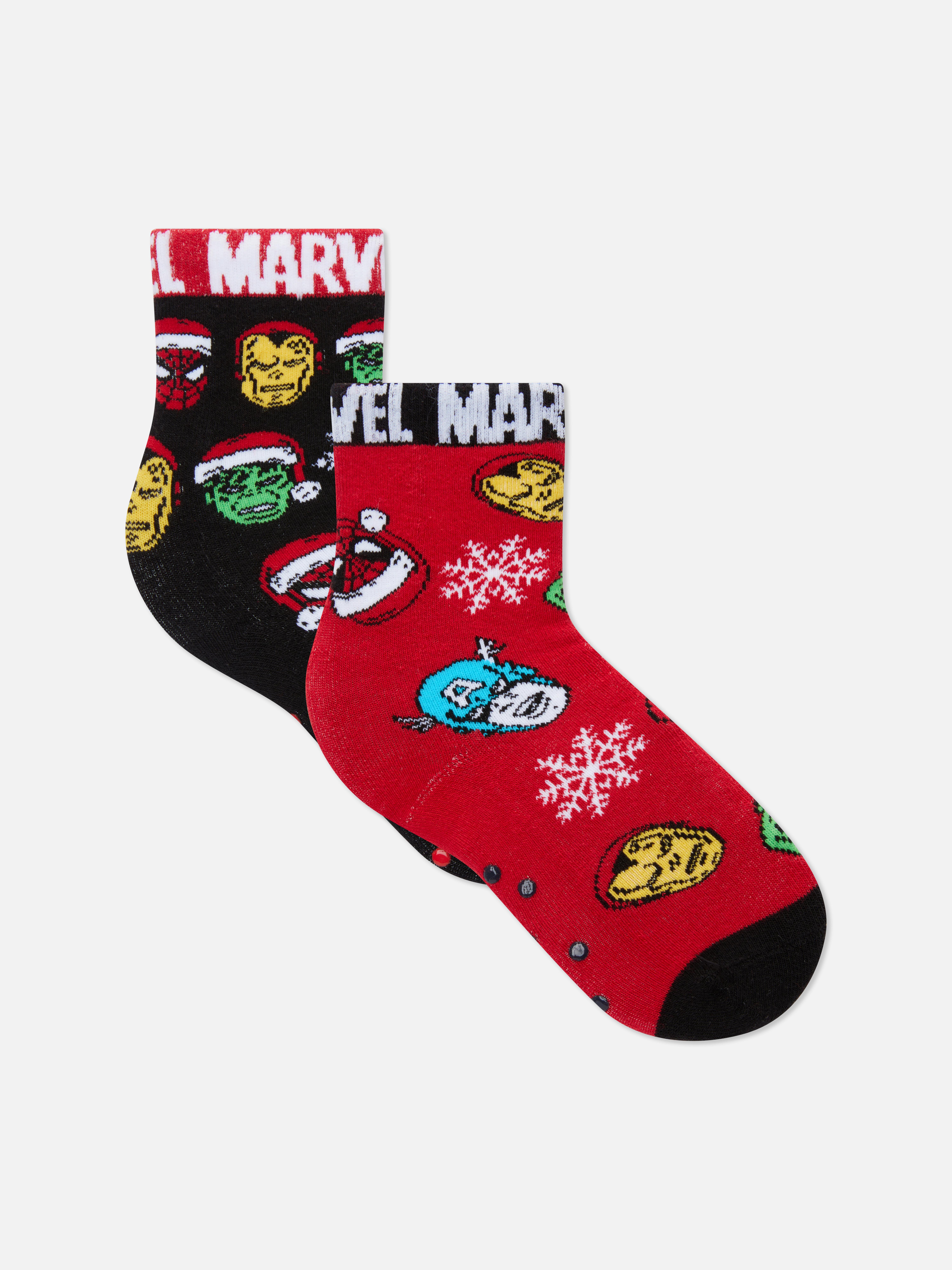 2pk Marvel Cosy Christmas Socks