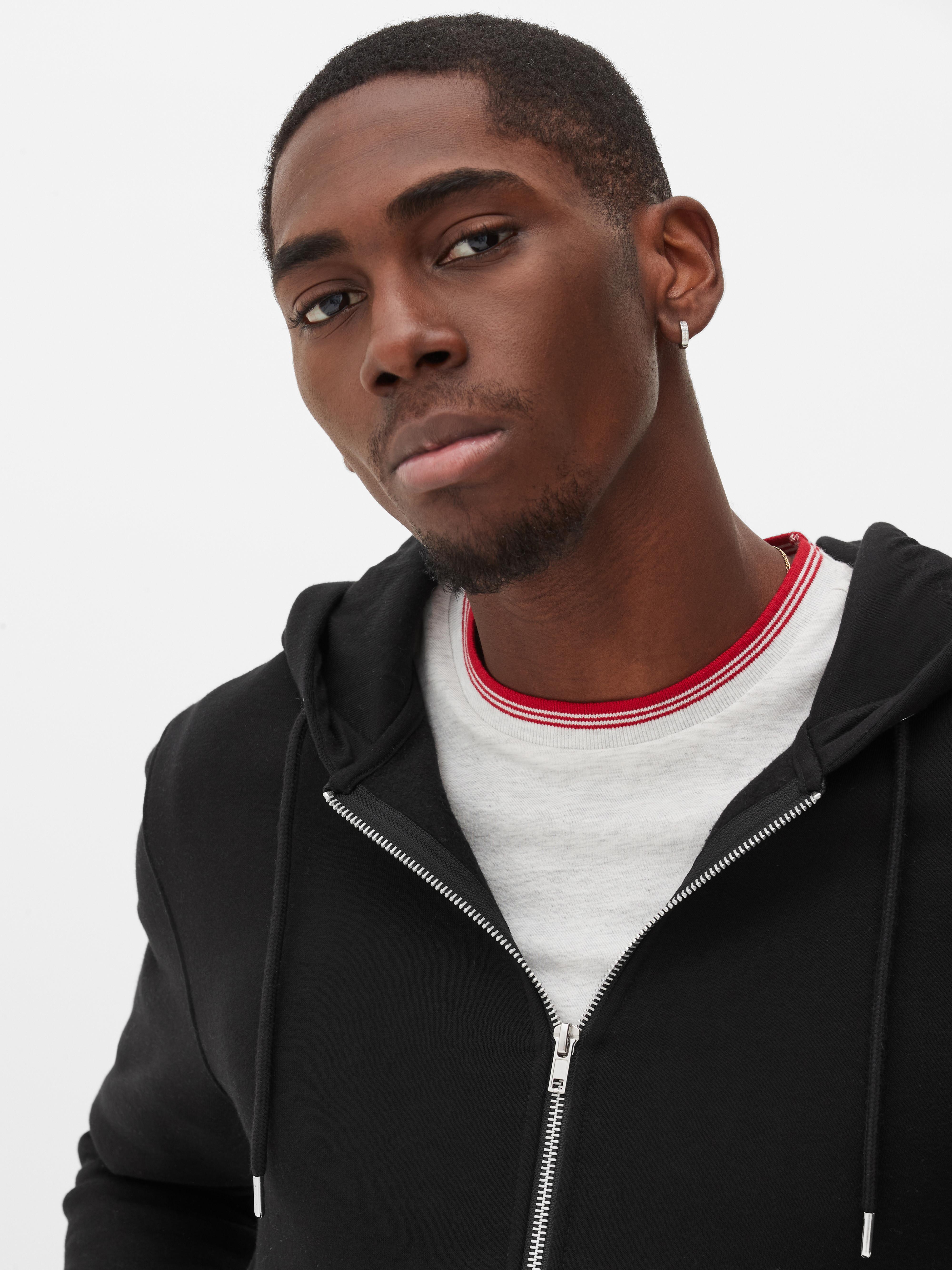 Men's Black Zip-up Essential Hoodie | Penneys