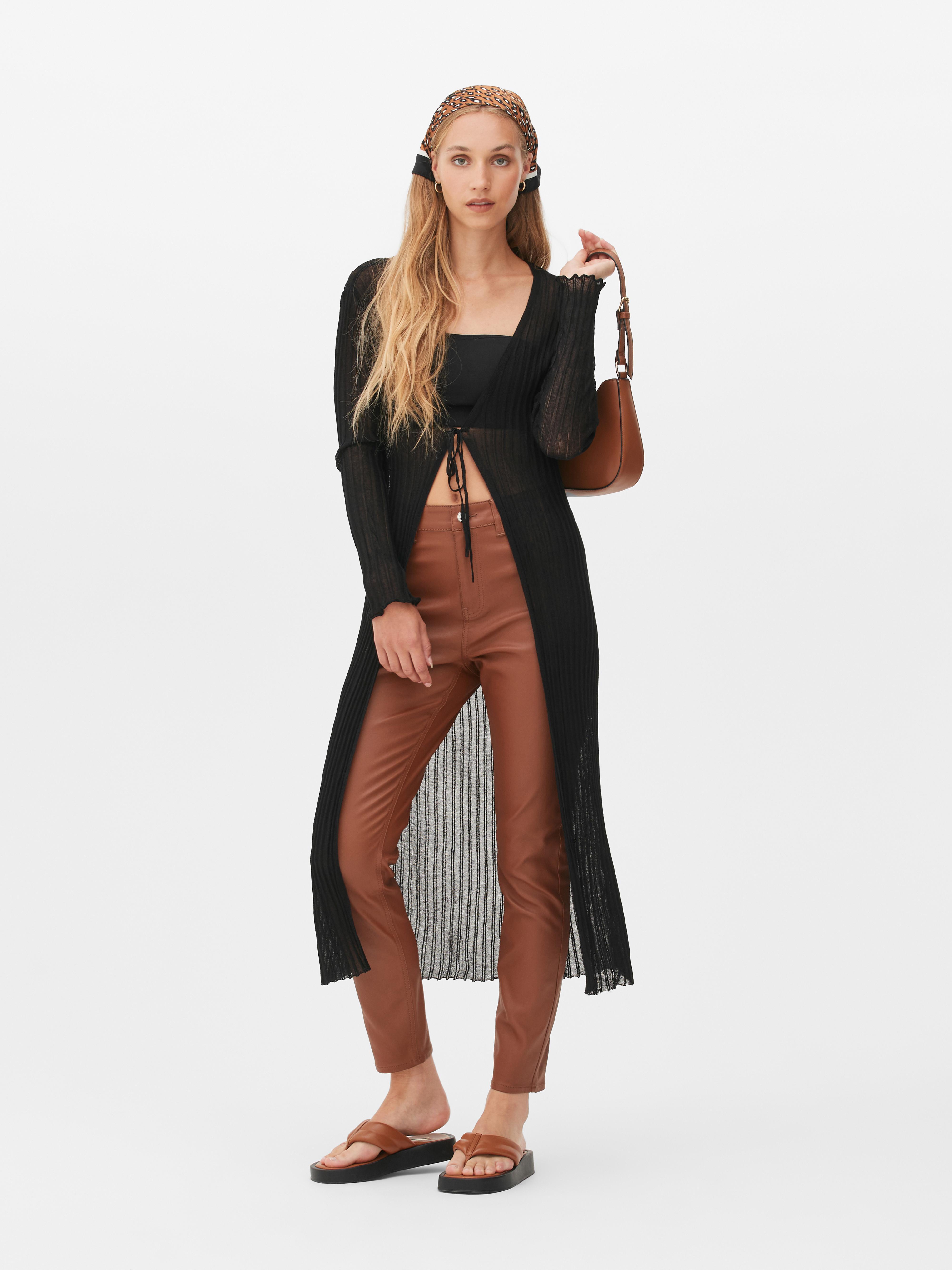 Sheer discount maxi cardigan