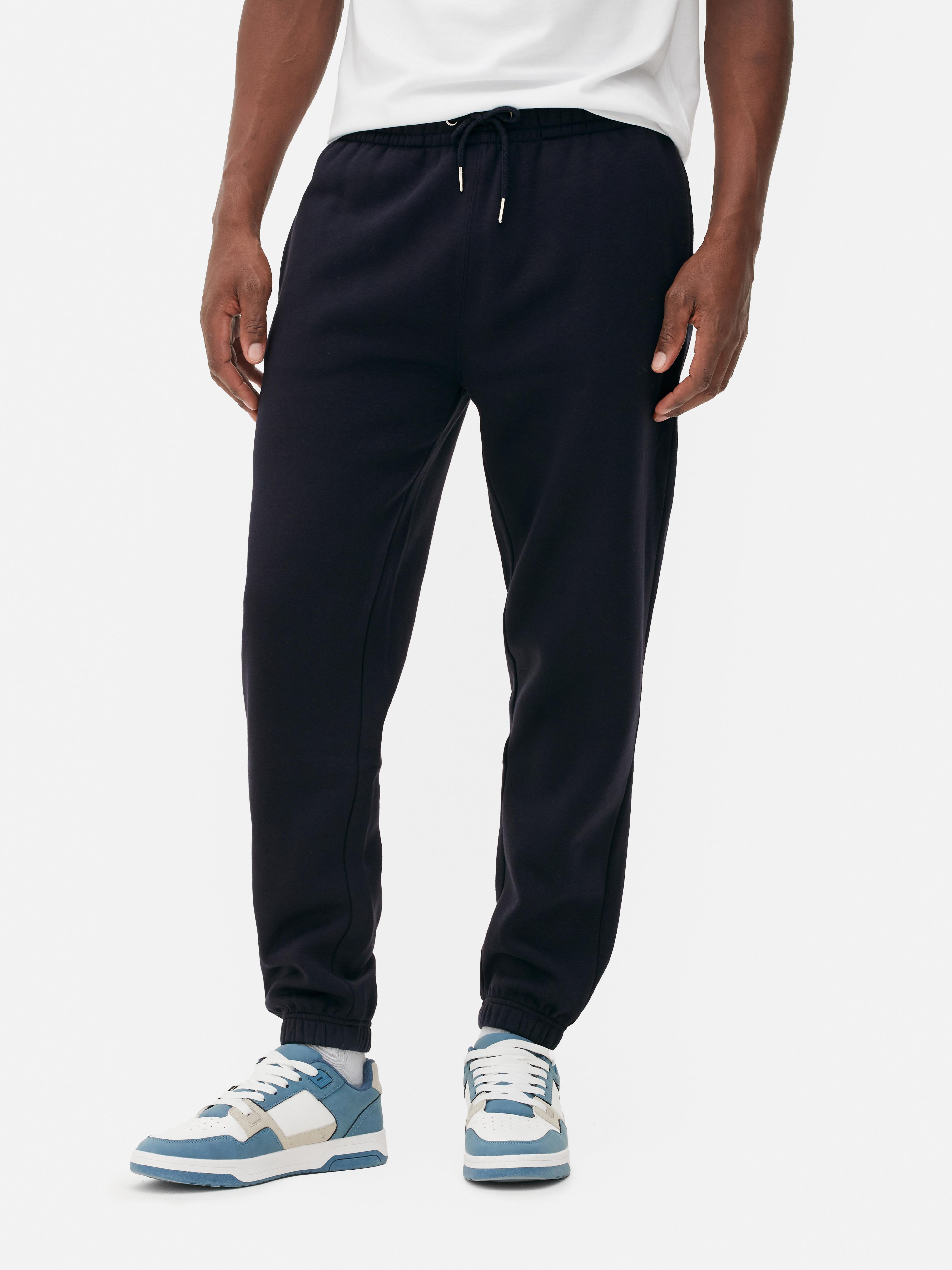 Men's Navy Cuffed Jogging Bottoms | Primark