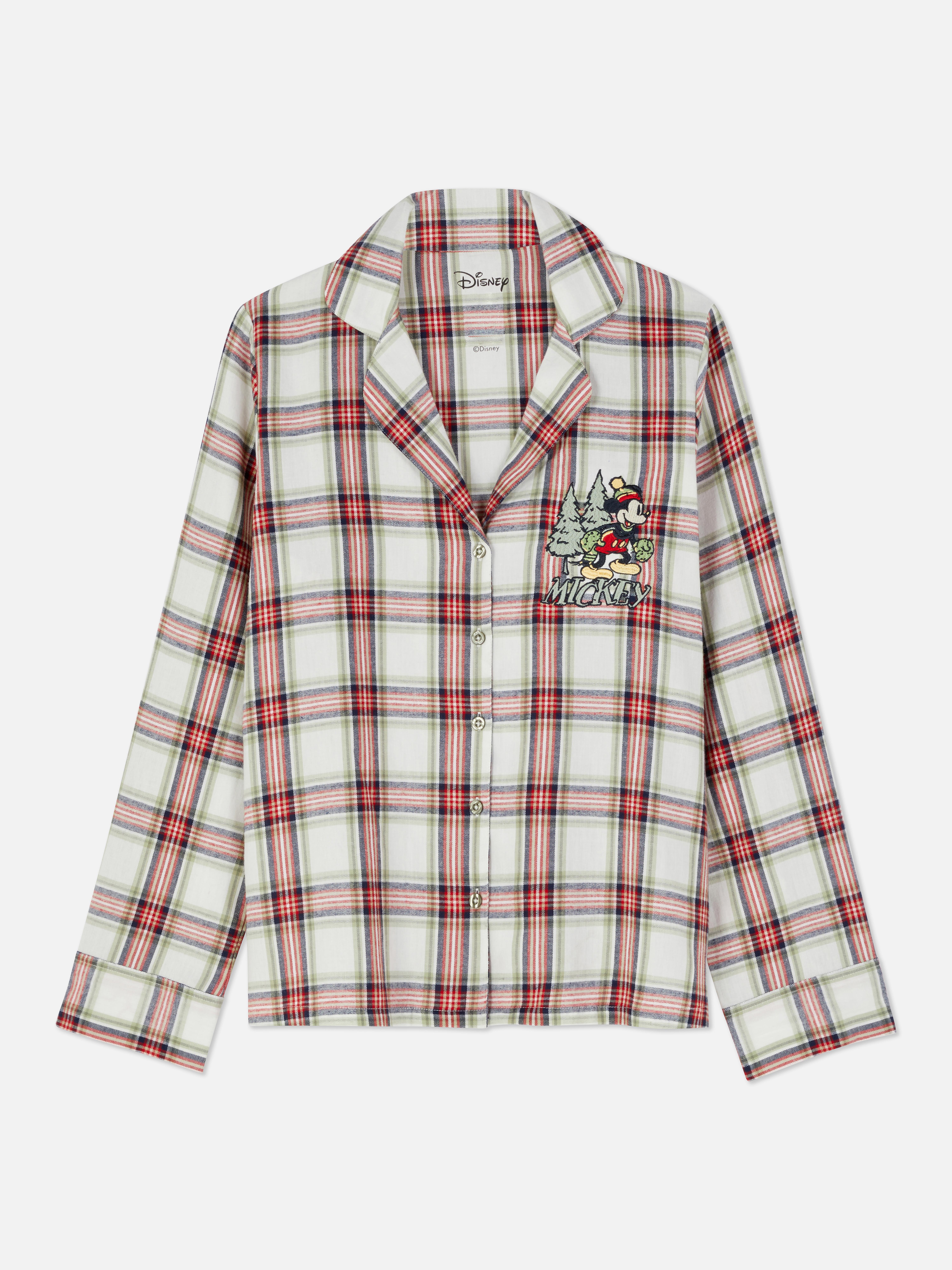 Disney’s Mickey Mouse Check Print Cotton Pyjama Top