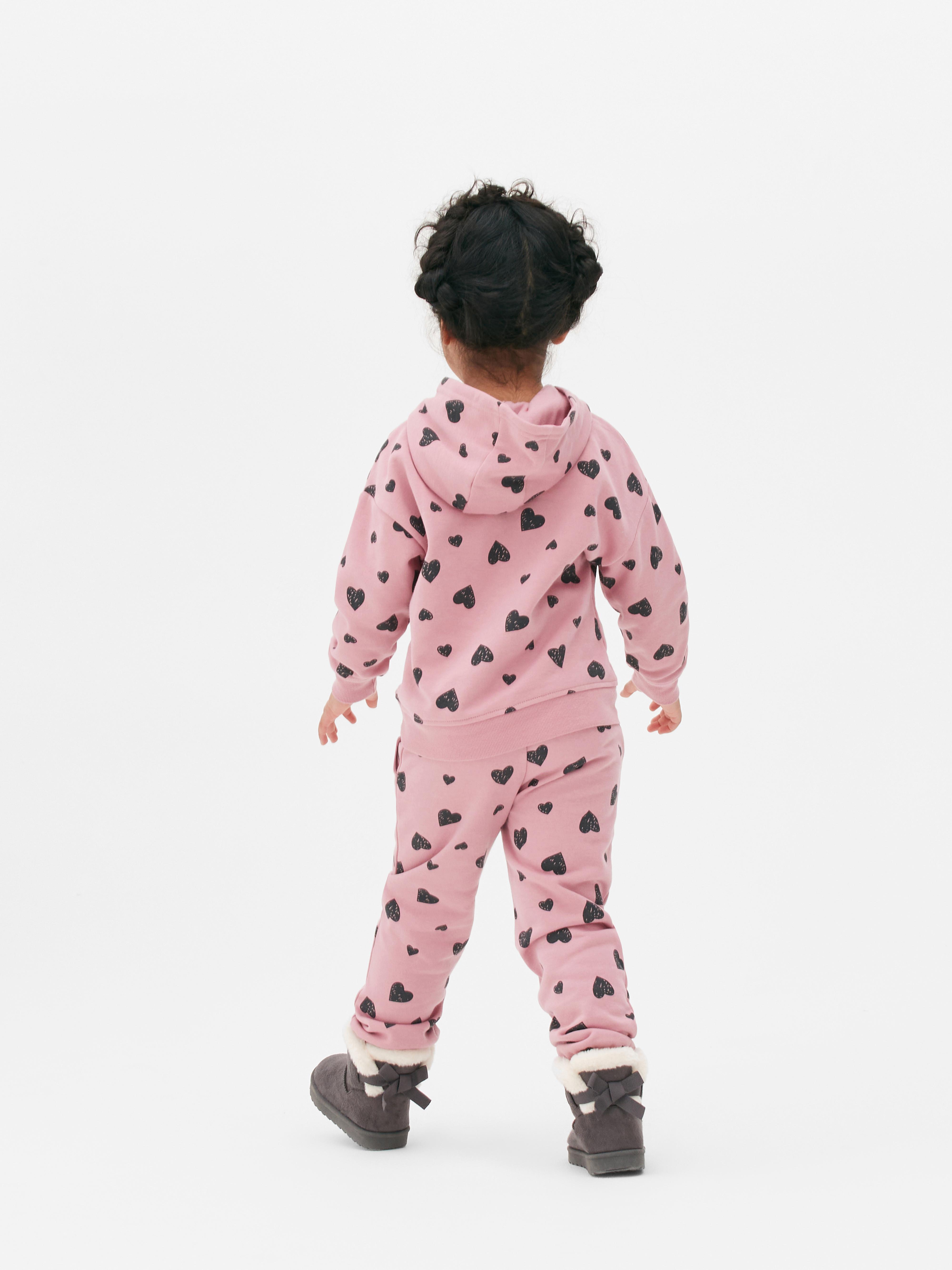 Heart Print Hoodie and Joggers Coord Set Primark