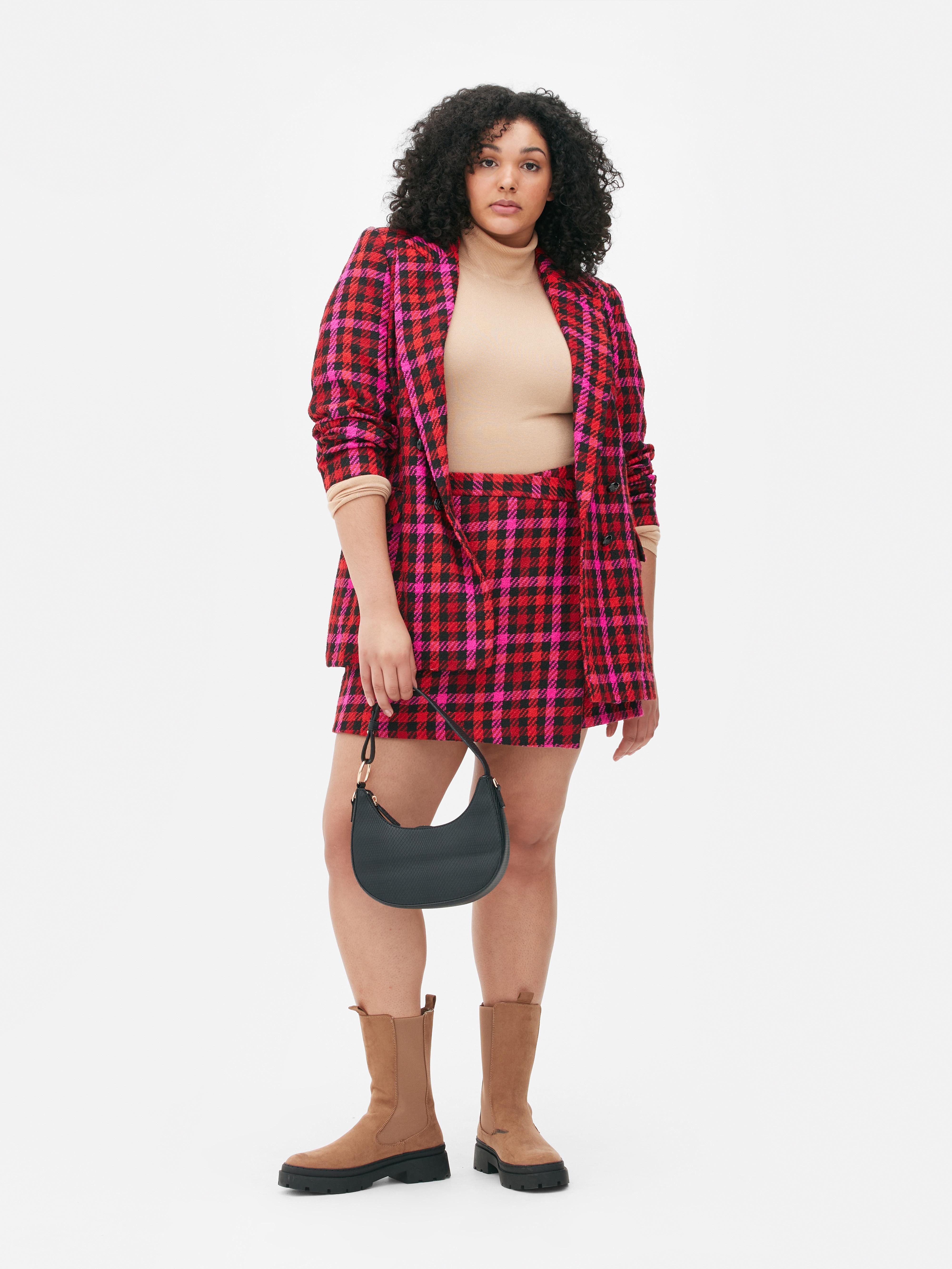 Button Tartan Skirt And Tights Set Primark vlr.eng.br