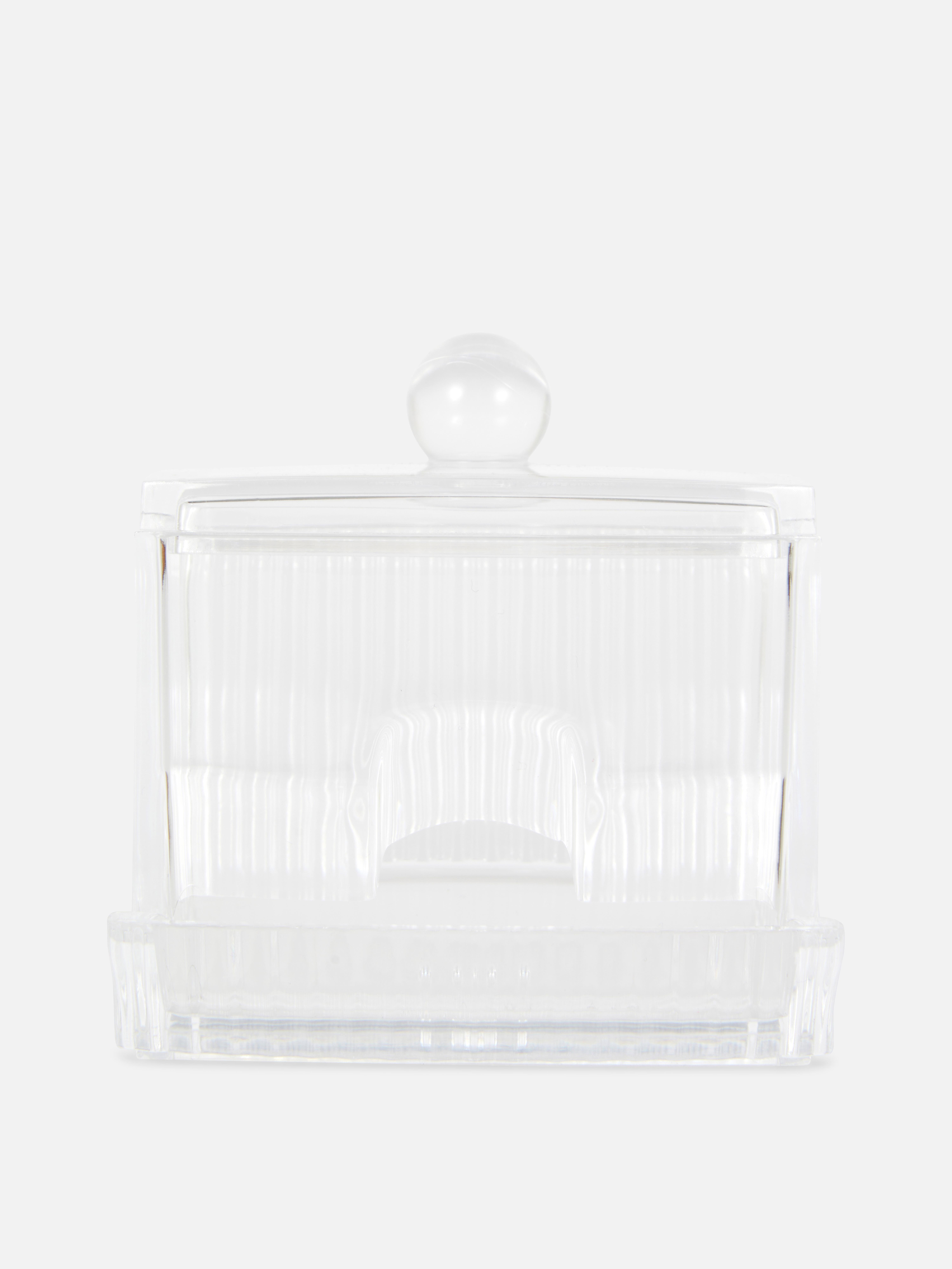 Lidded Cotton Bud Storage Container
