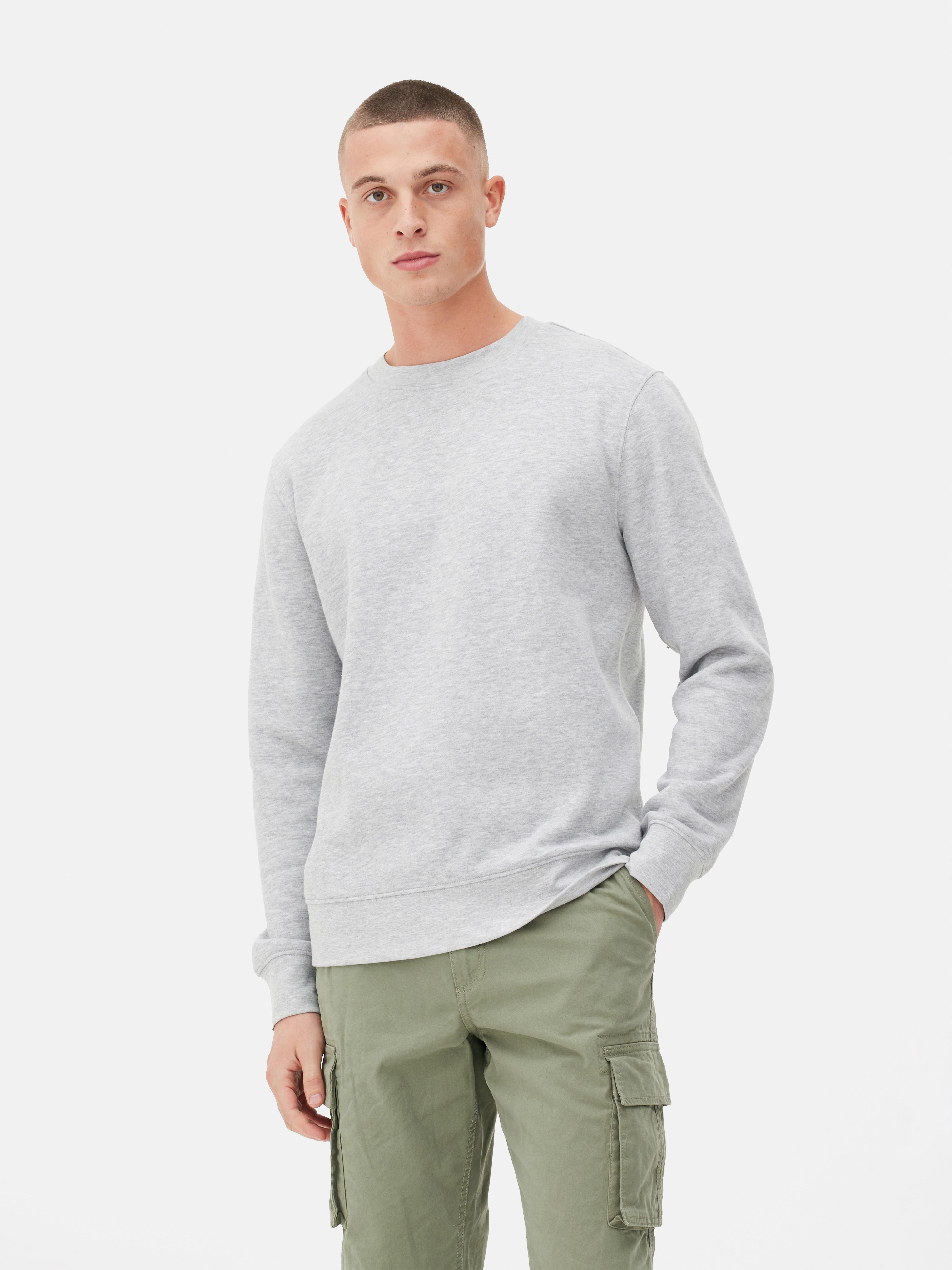 Mens Grey Crew Neck Sweatshirt Primark