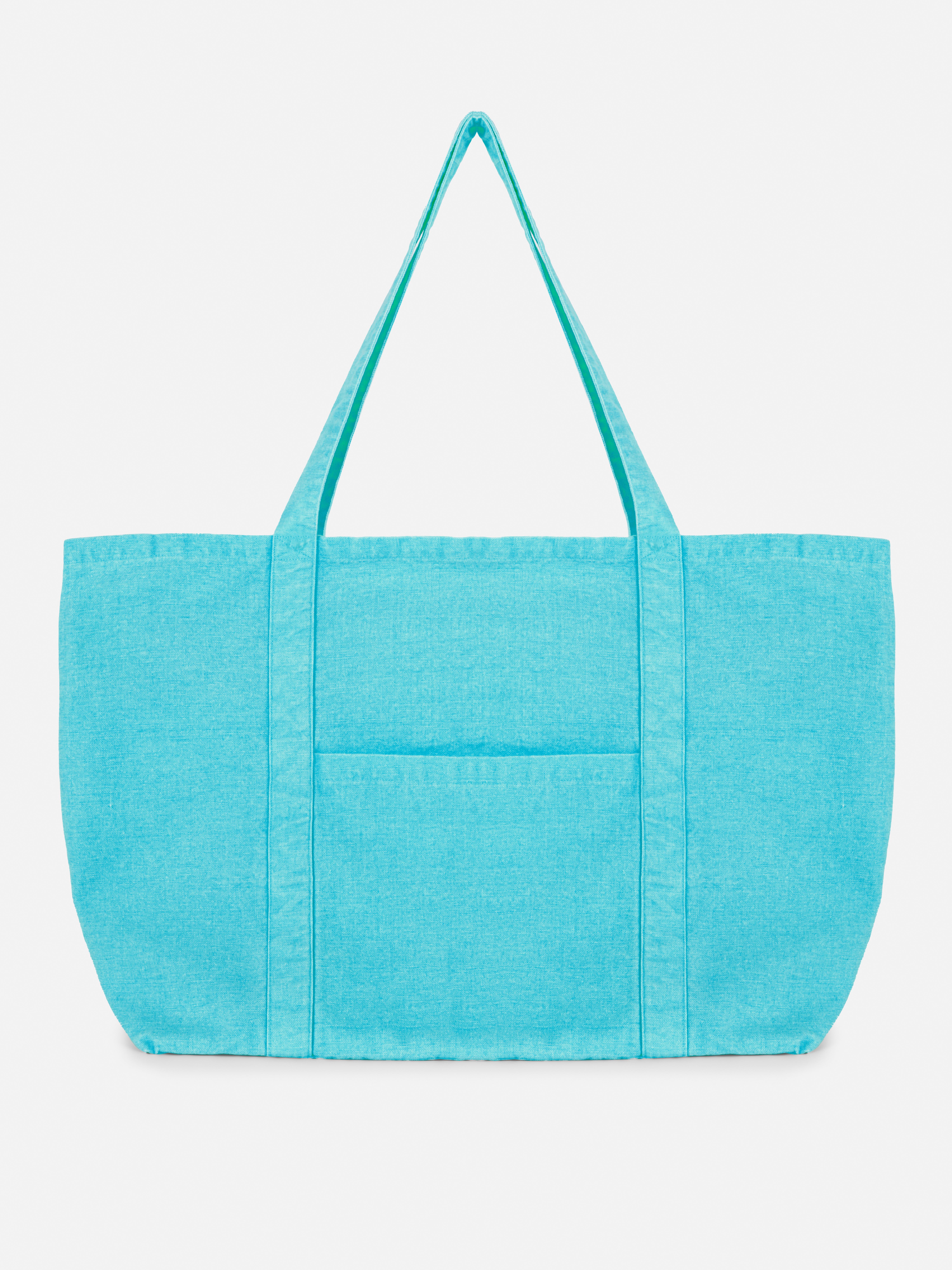 Oversized Canvas Shopper Bag Bright Blue