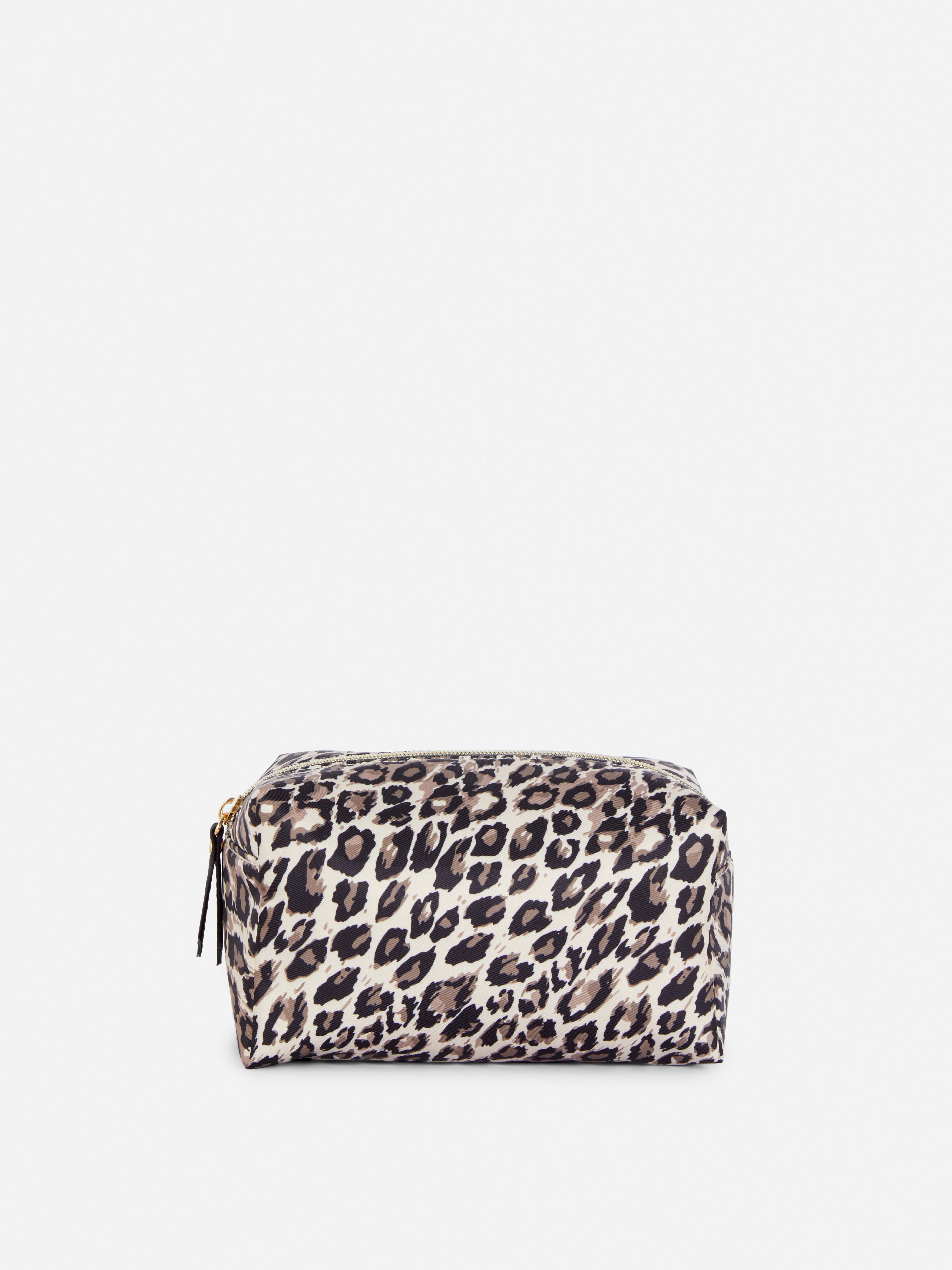 Leopard Print Boxy Makeup Bag | Primark
