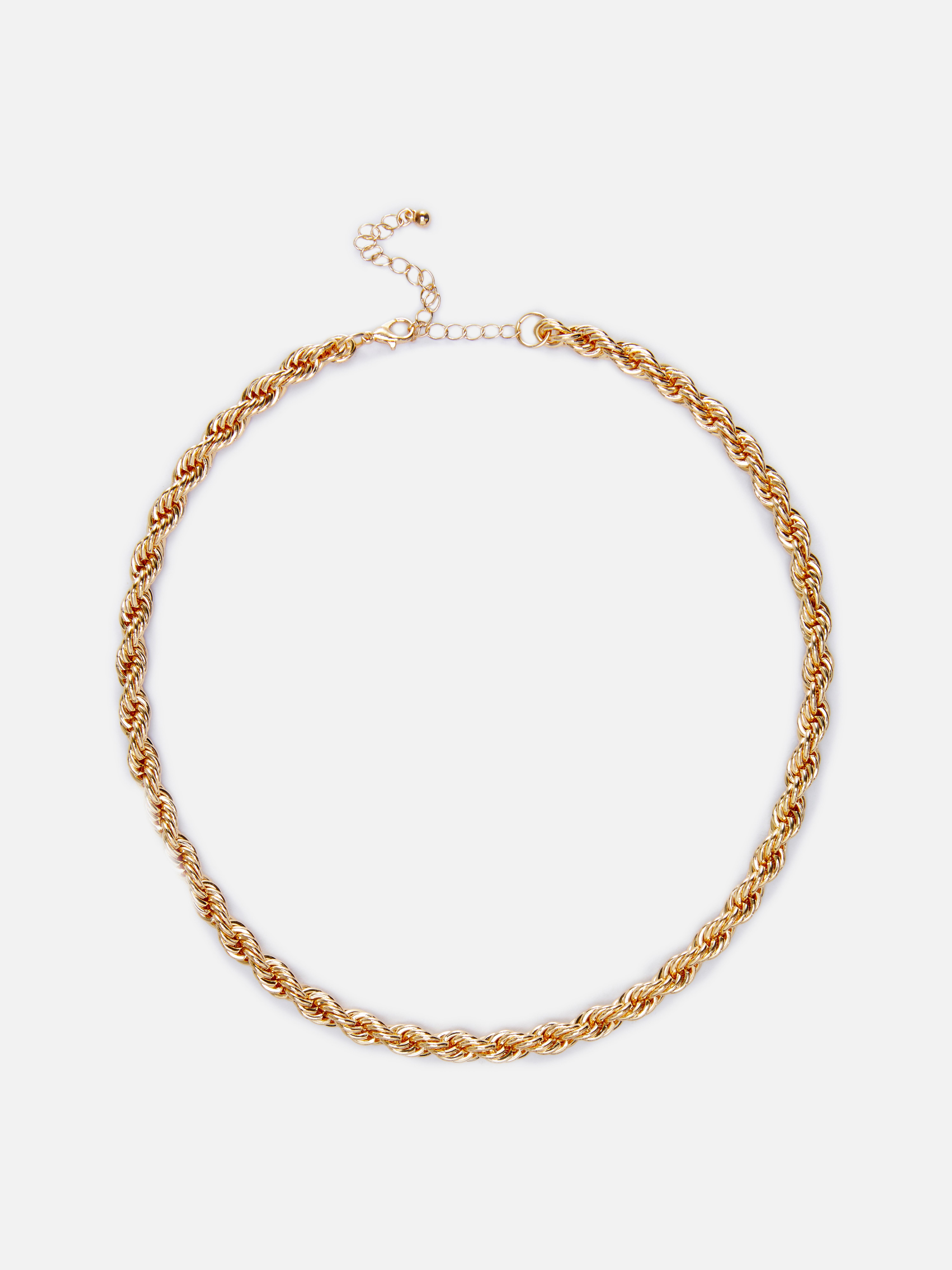 Twist Rope Gold Tone Necklace