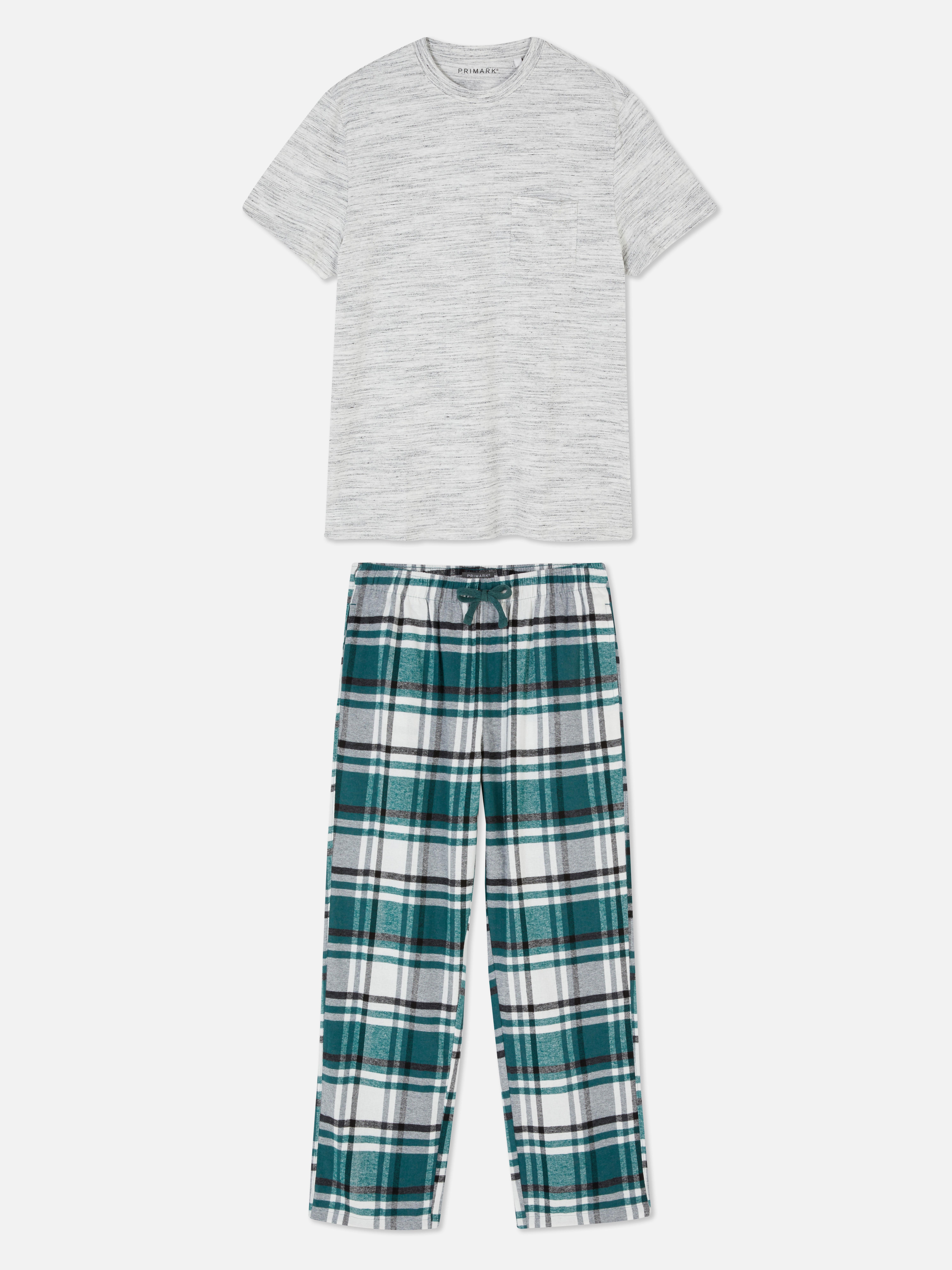 Checked Short Sleeve Pyjama Set