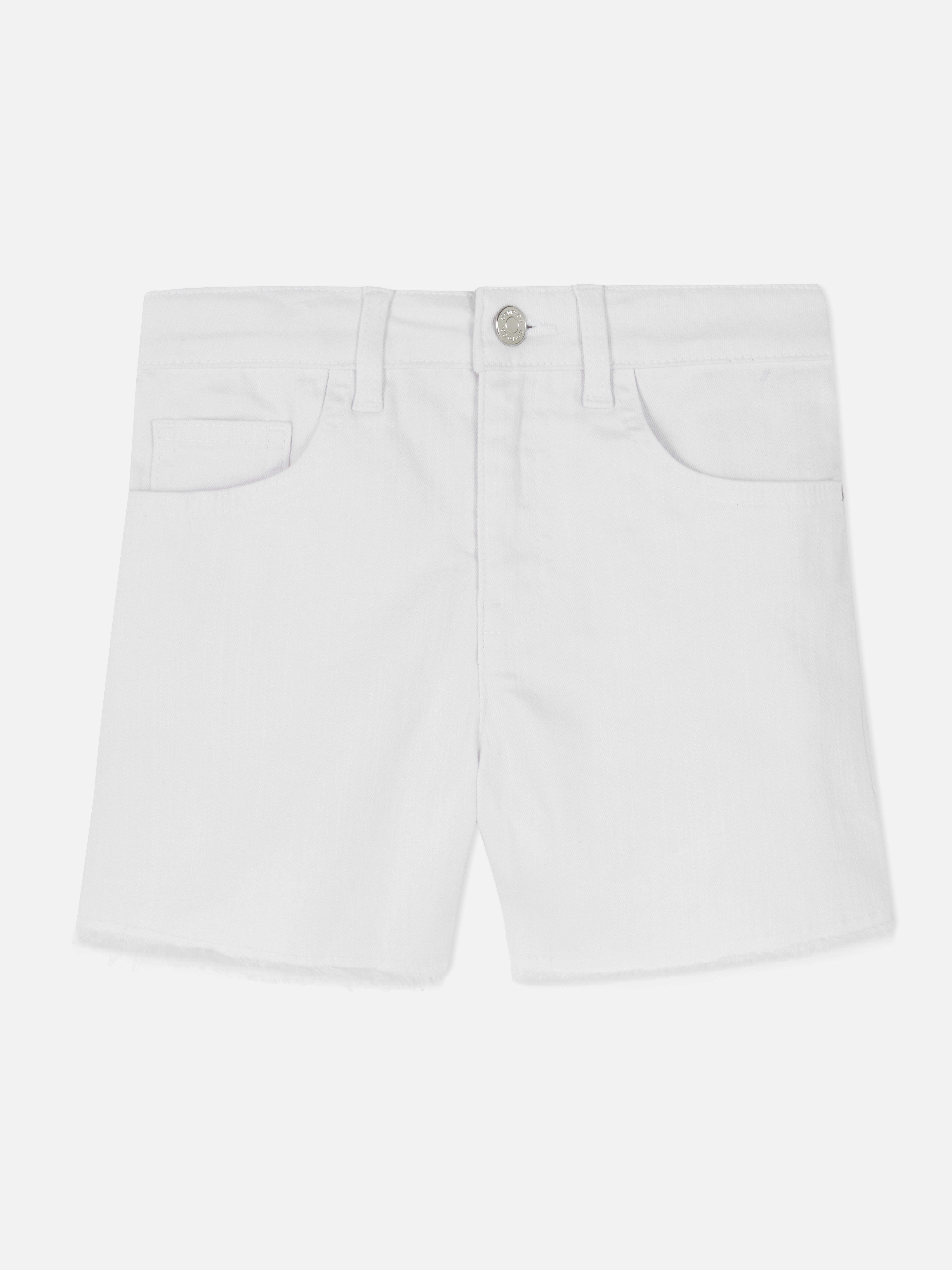 Pantaloncini jeans con orlo sfrangiato