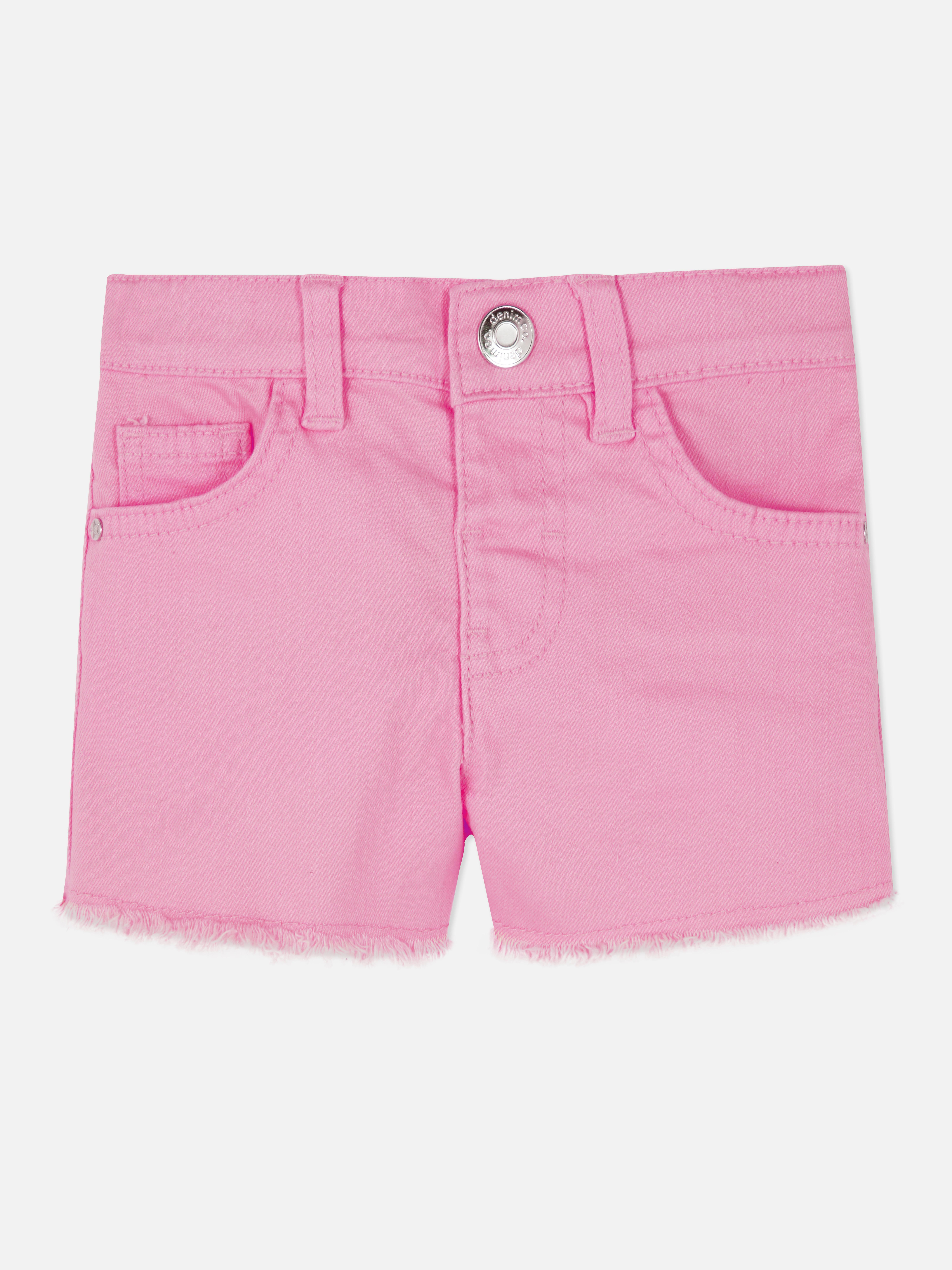 Frayed Hem Denim Shorts