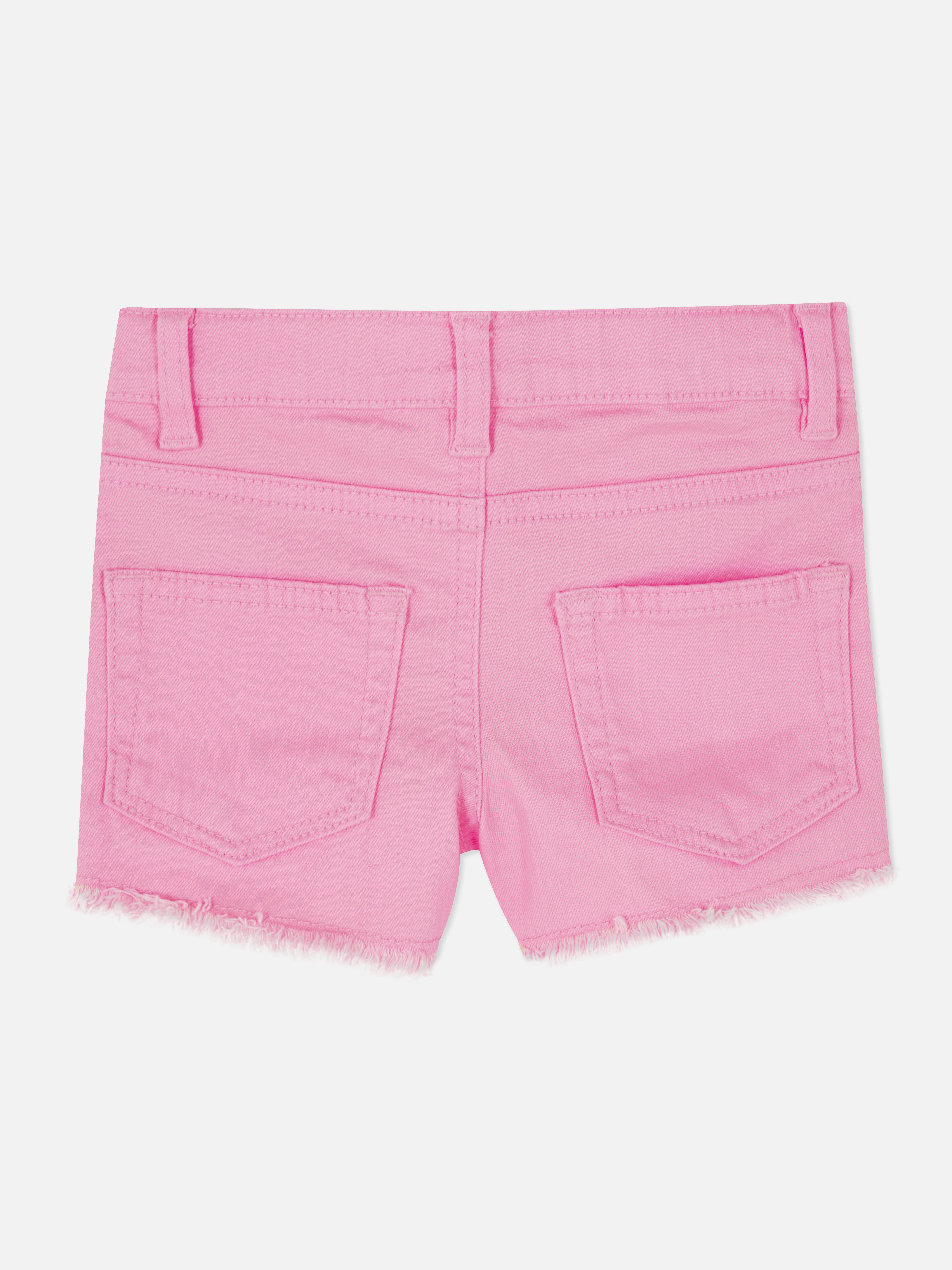 Frayed Hem Denim Shorts