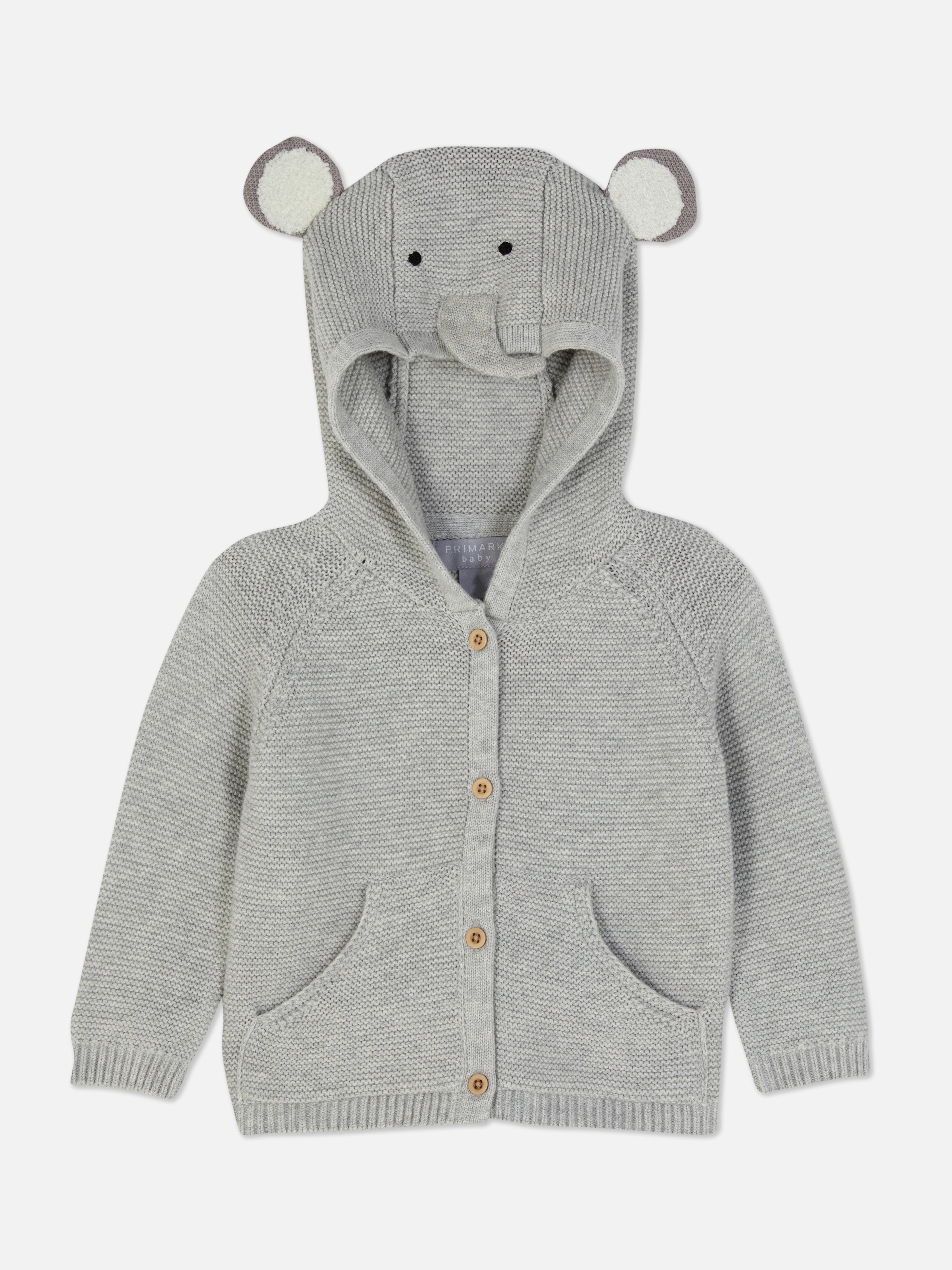 Elephant Hooded University Cardigan