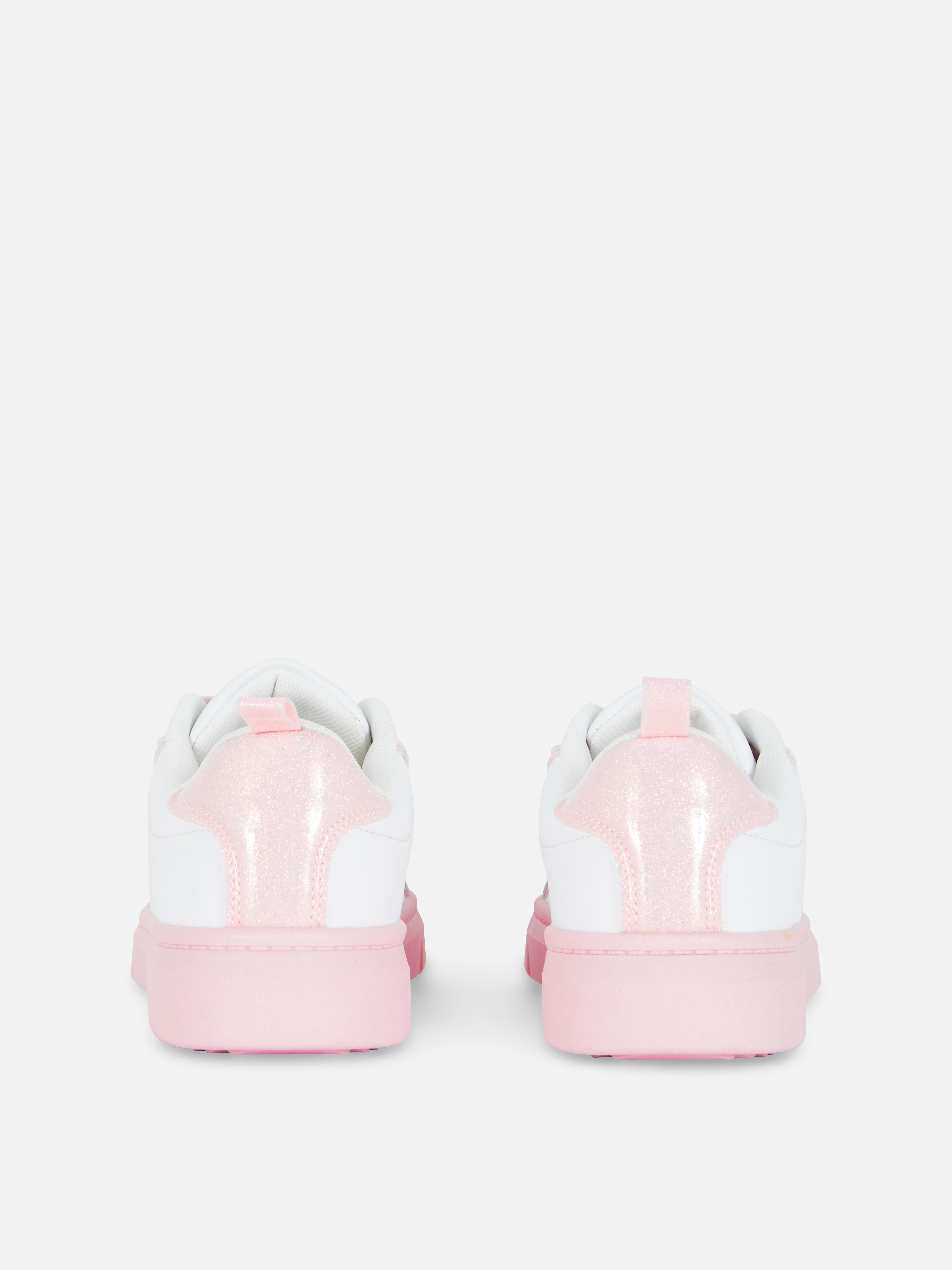 Low Top Pink Accent Trainers