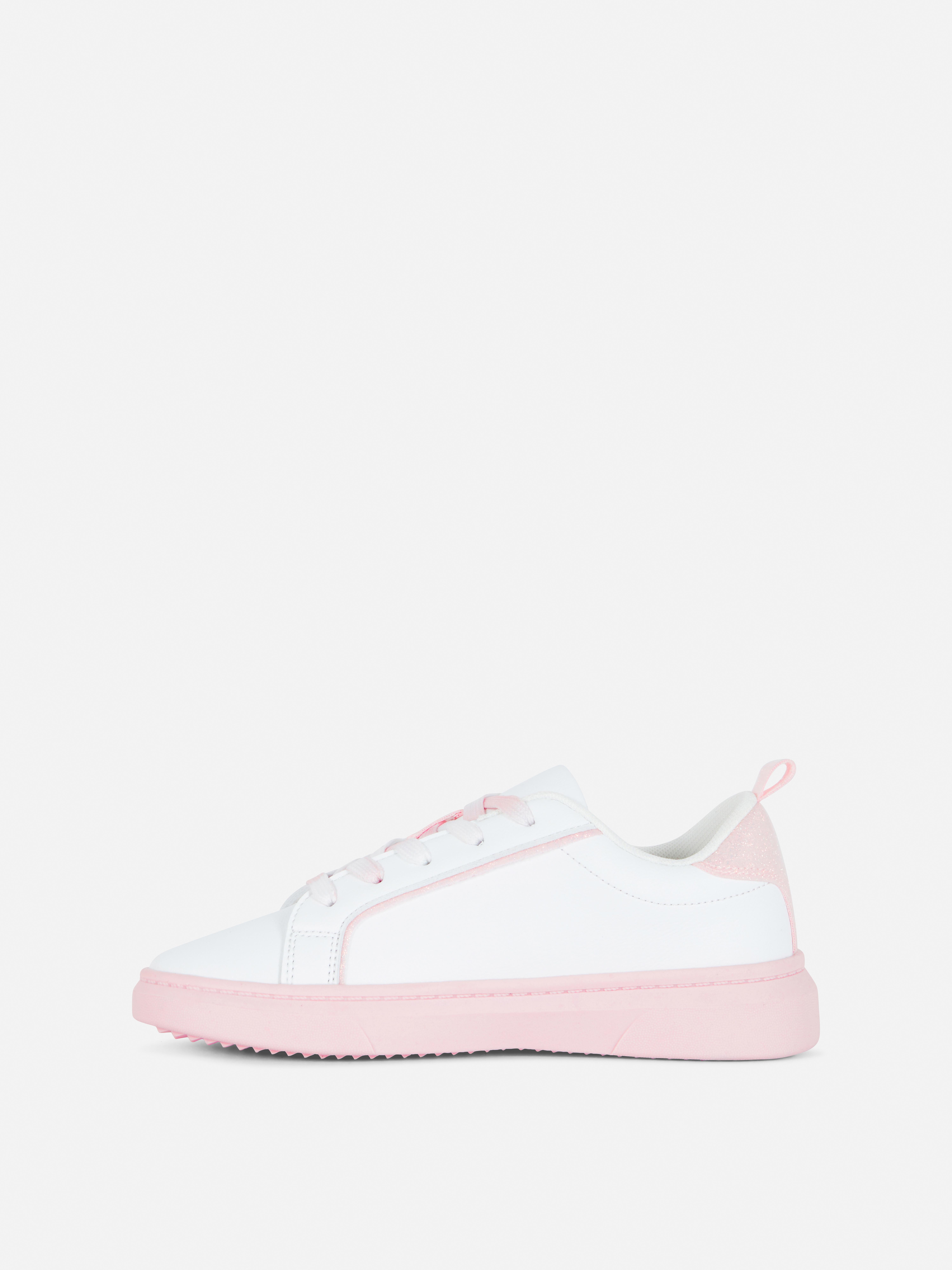 Low Top Pink Accent Trainers