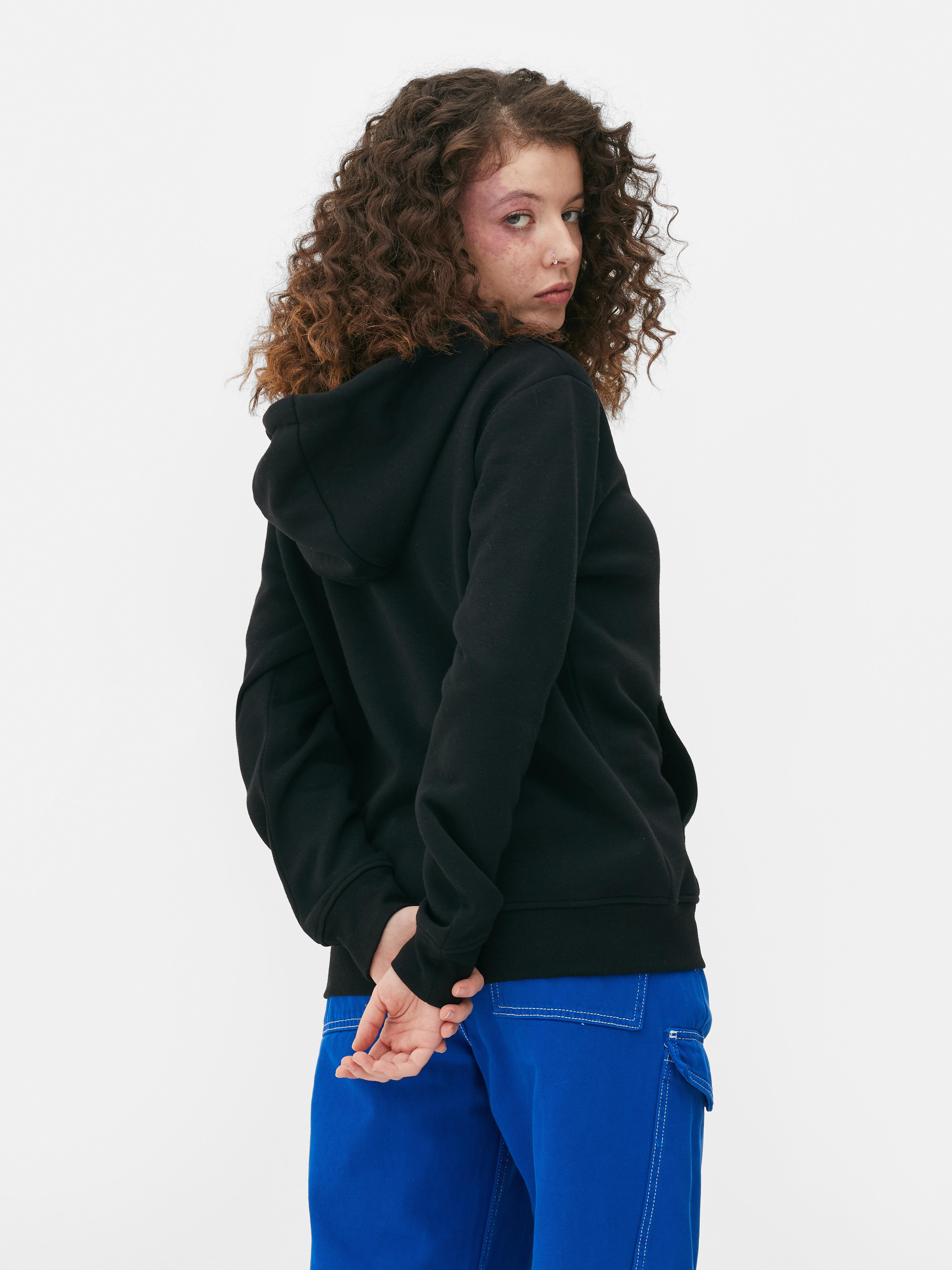 Black zip best sale up hoodie primark