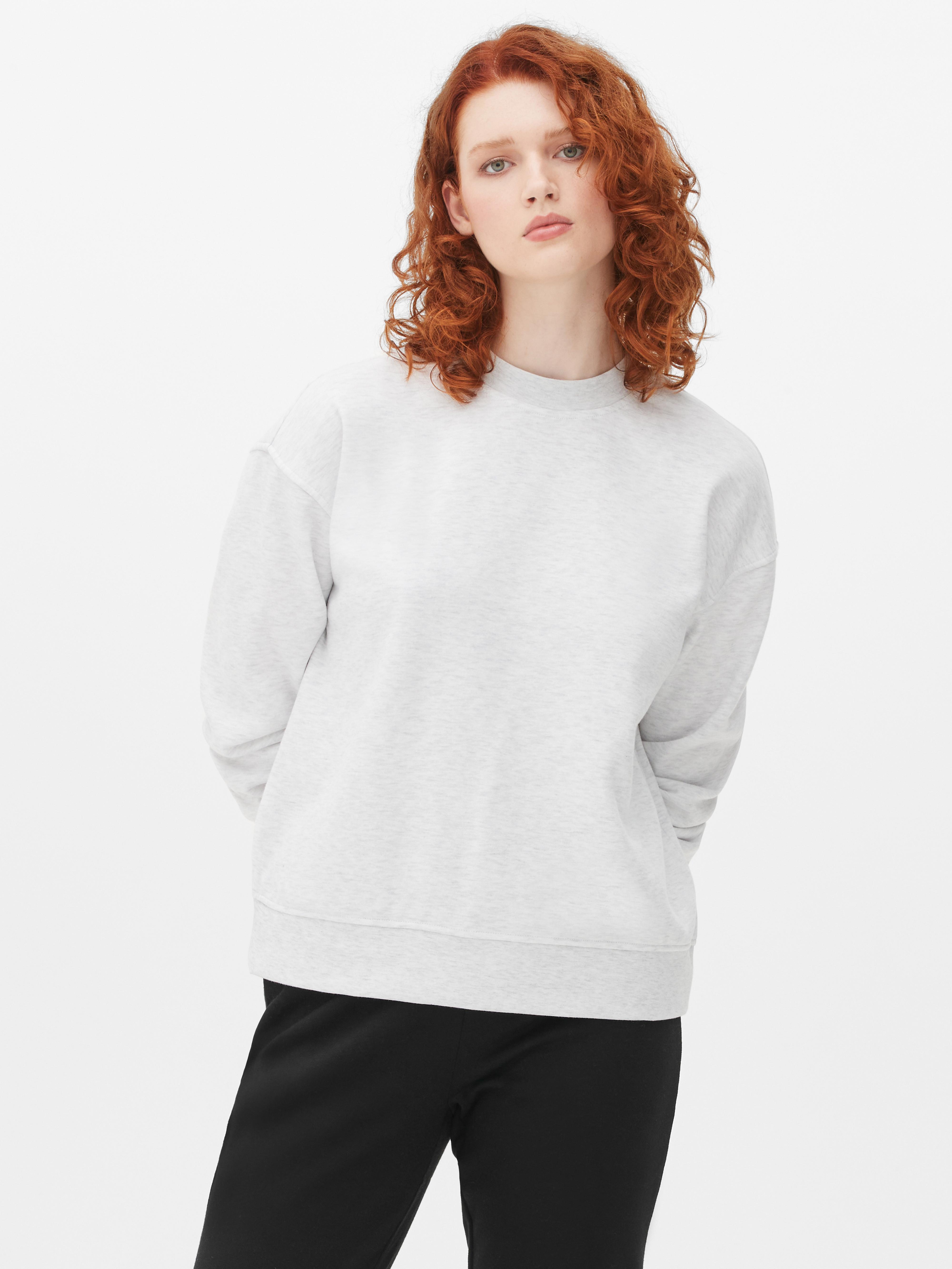 Womens Grey Marl Essential Long Sleeve Sweatshirt | Primark