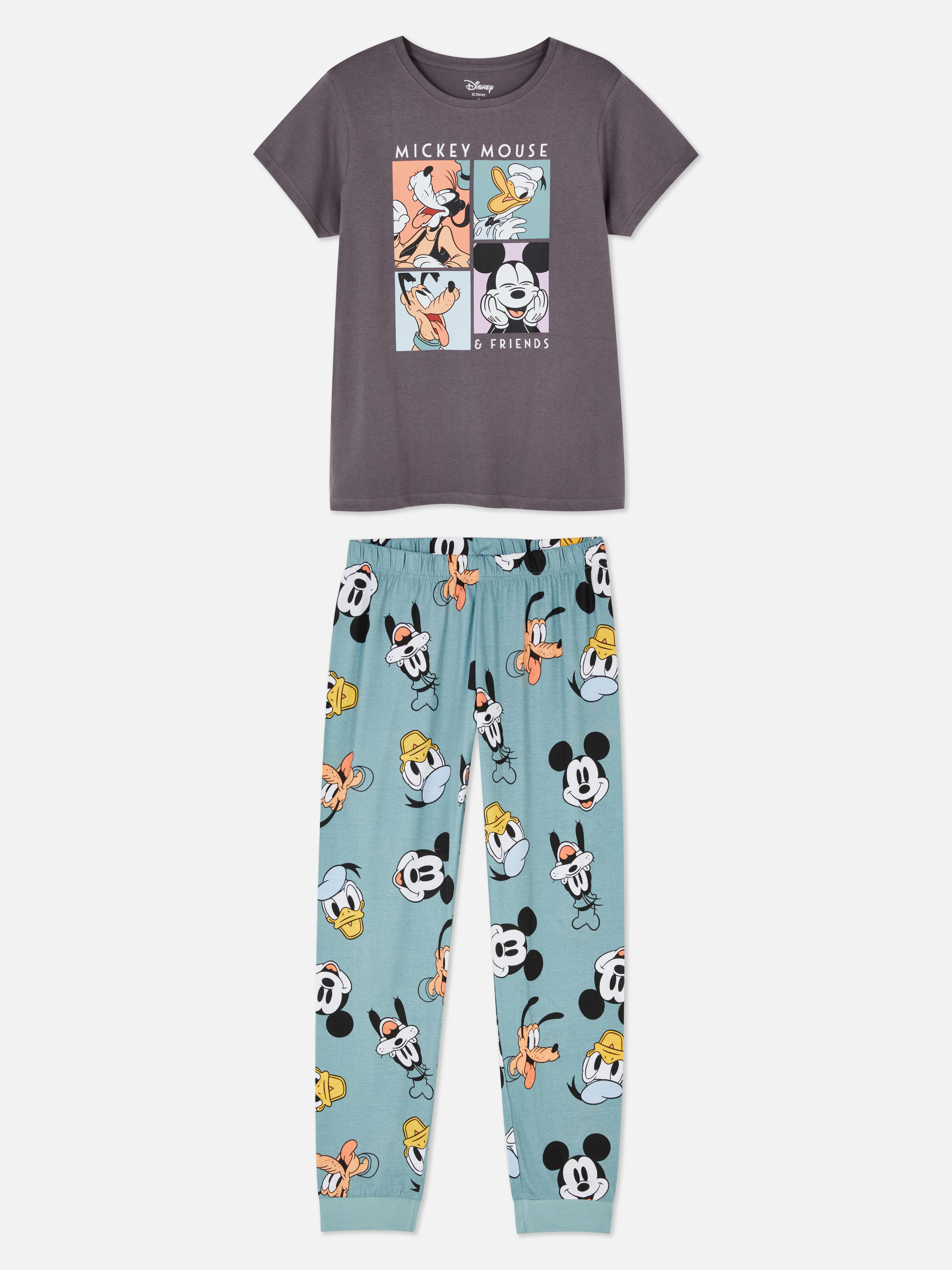Disney's Mickey Mouse & Friends Short Sleeve Pyjama Set Slate