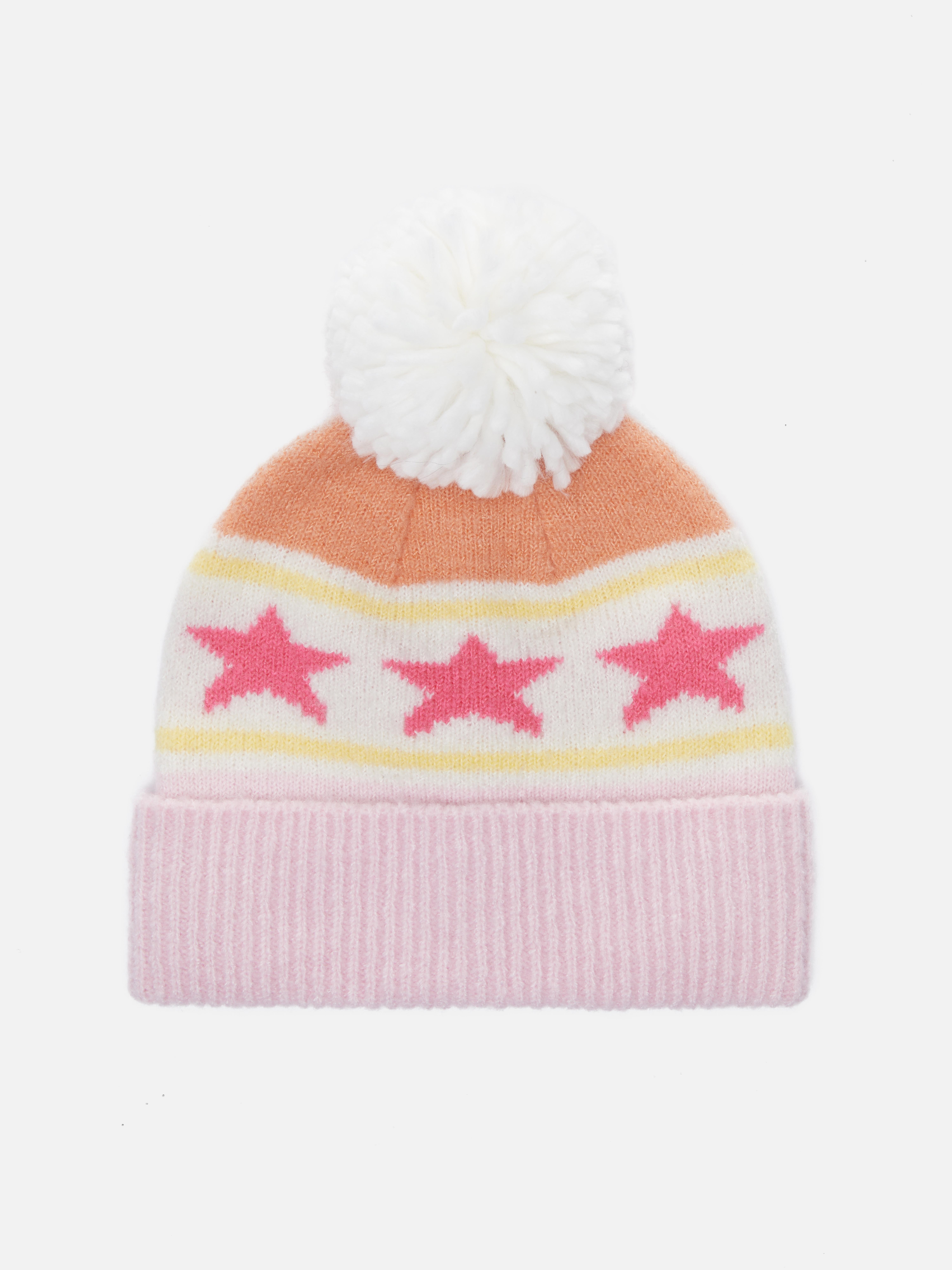 AHAHA Cappello Bambina Invernale - Cappelli Maglia Pompon per Bambine e