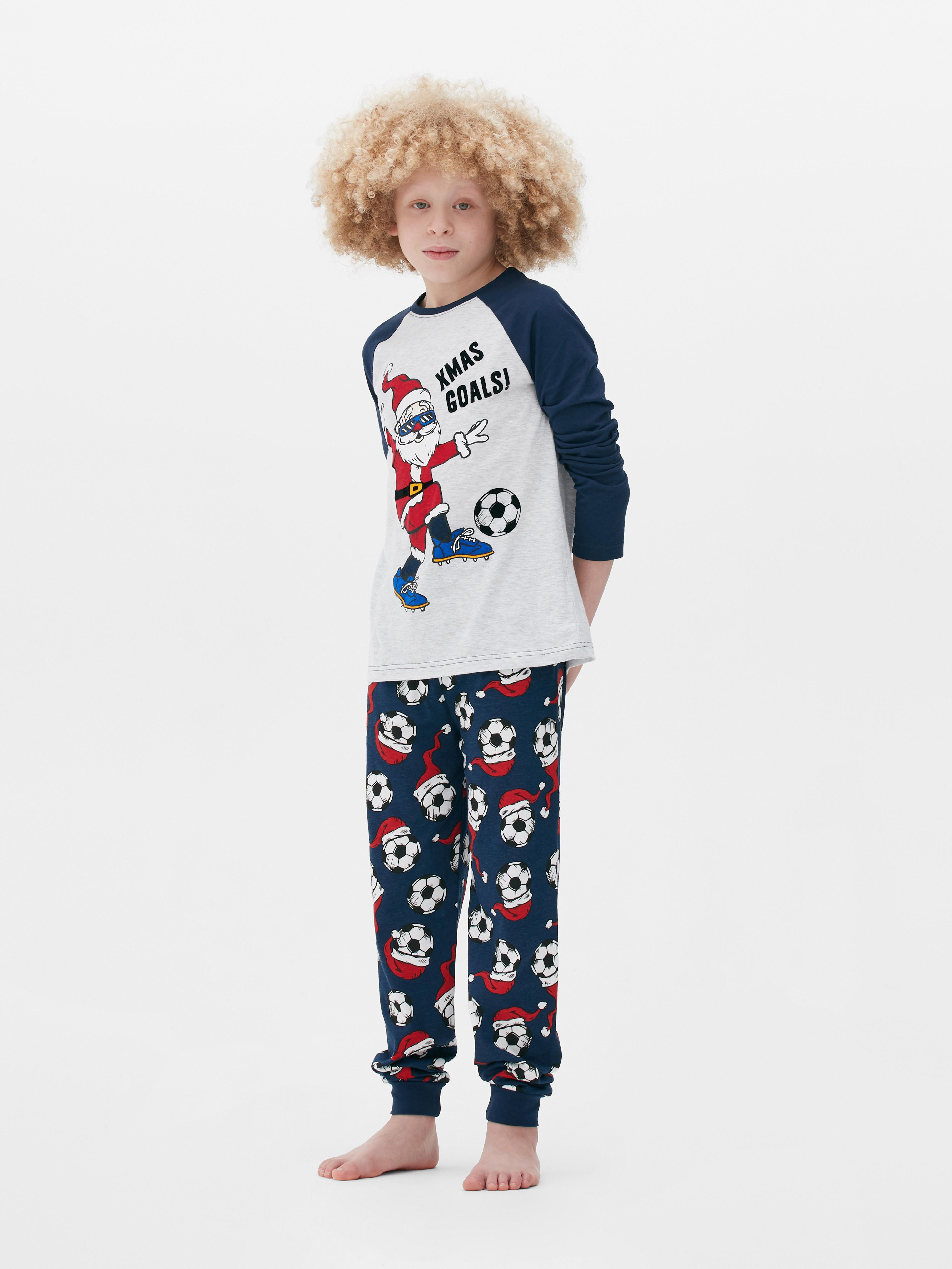 Christmas Football Print Pyjama Set