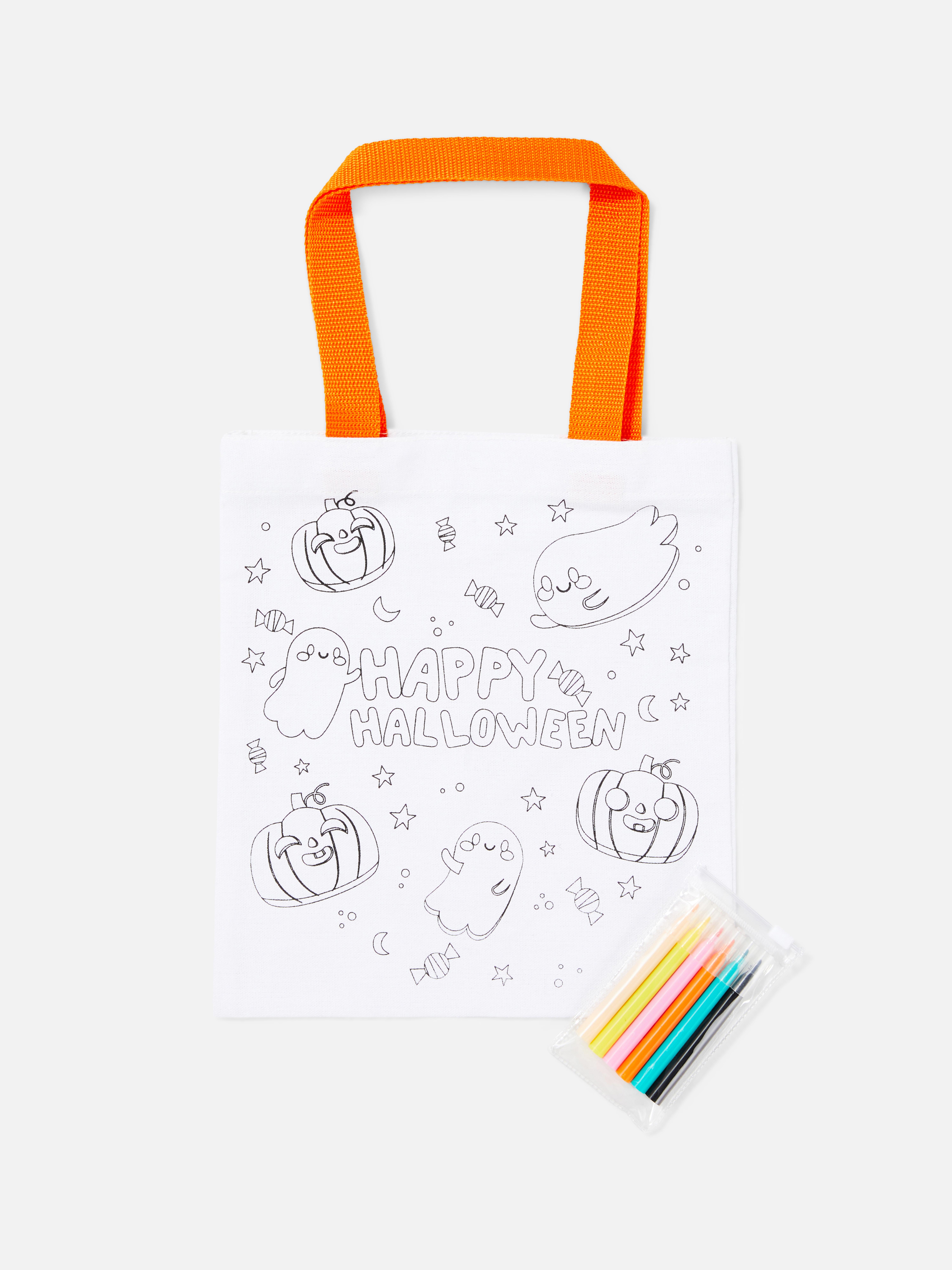 Halloween Bag and Colouring Pens