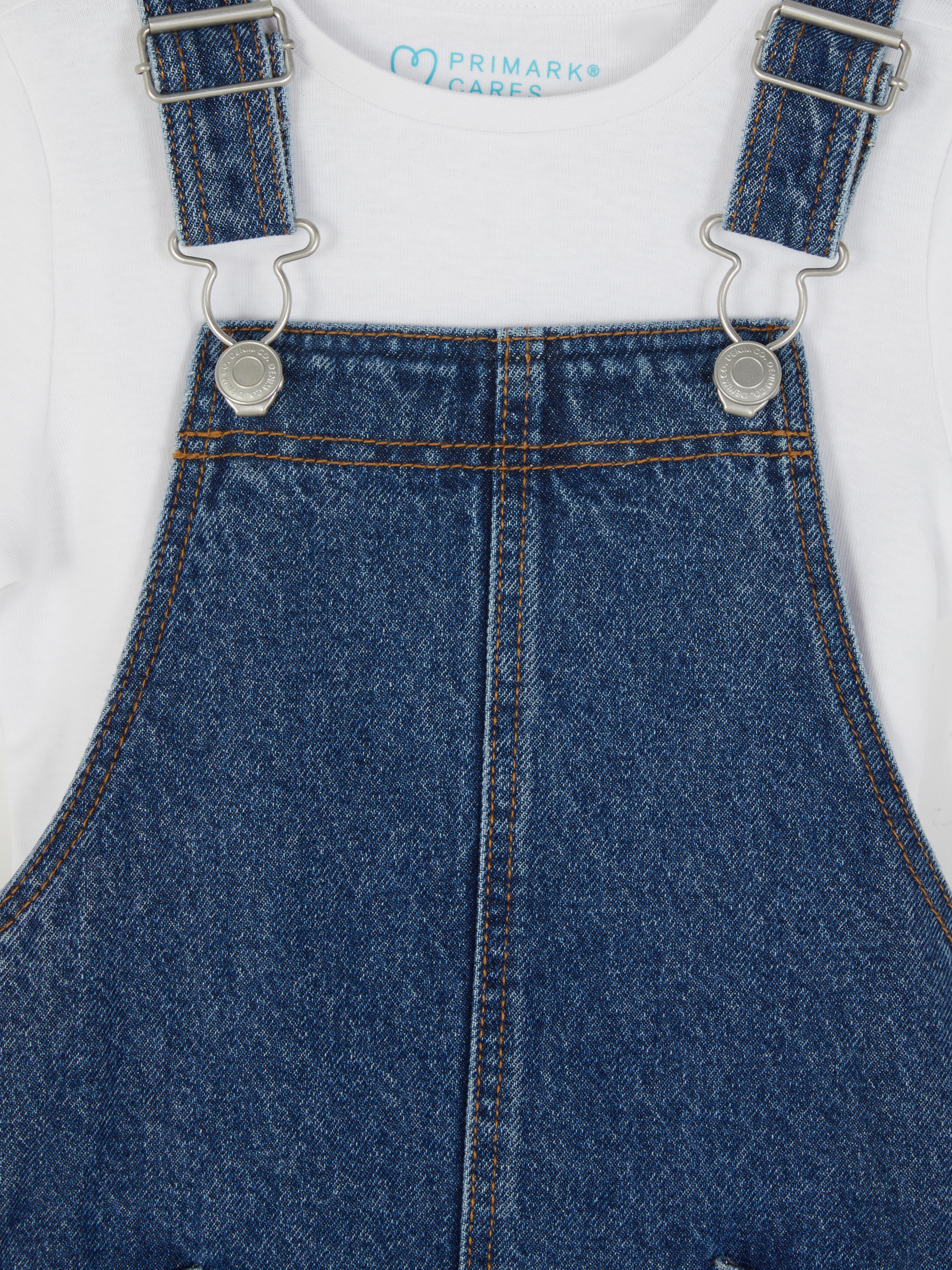 Denim Pinafore Dress Set | Primark