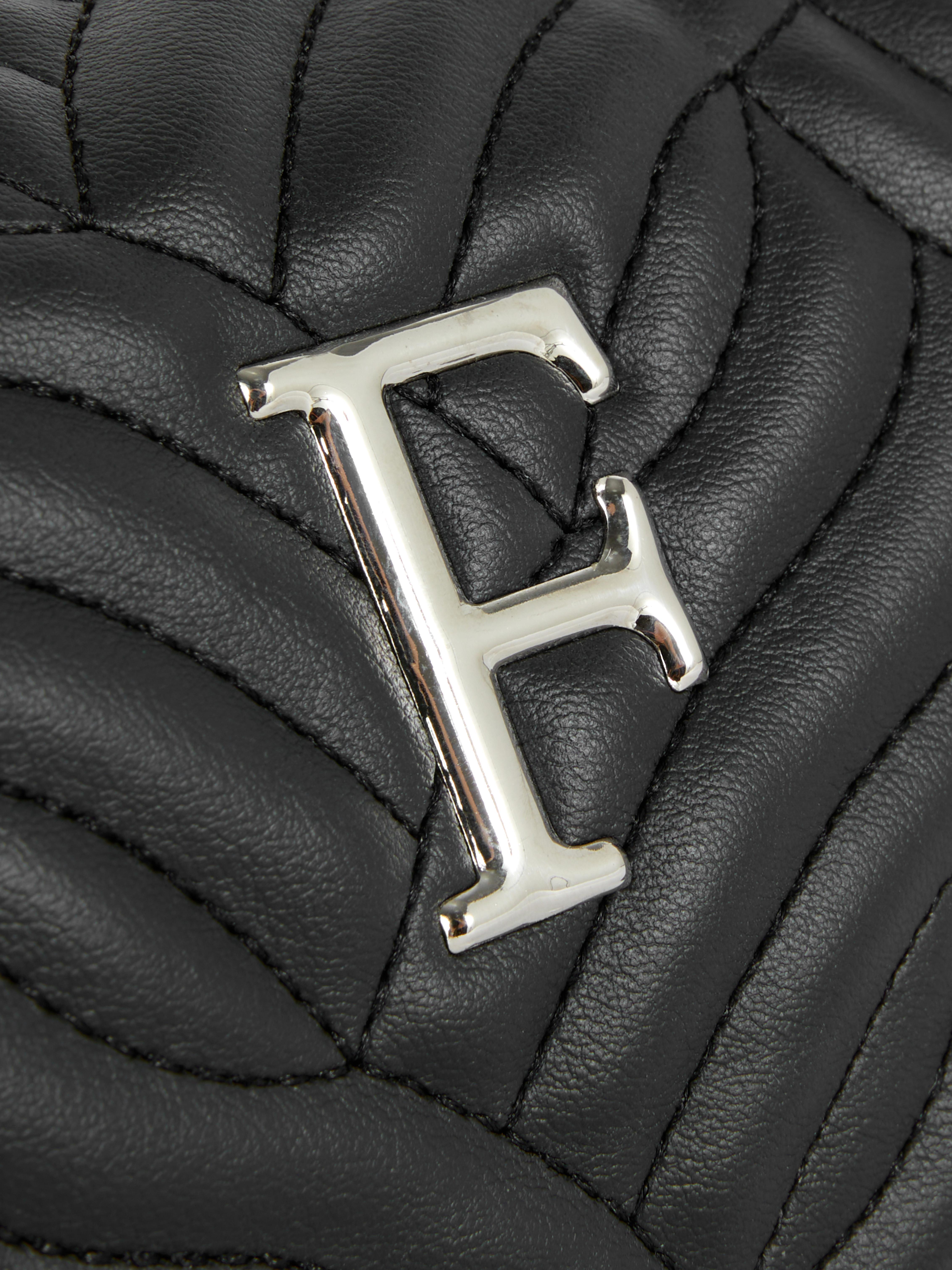 Wave Quilted Faux Leather Initial Makeup Bag Penneys