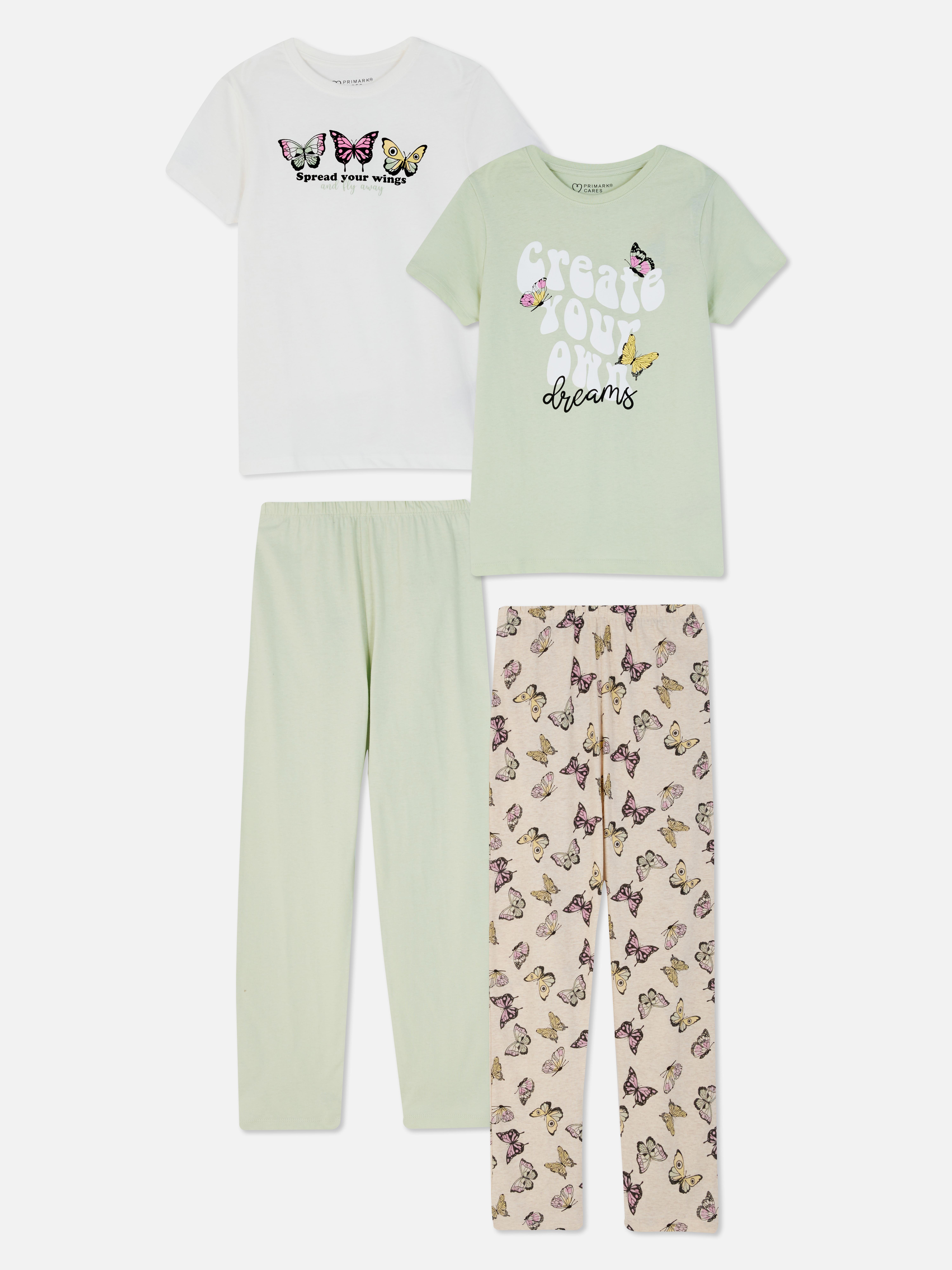 2pk Butterfly Print Pyjamas